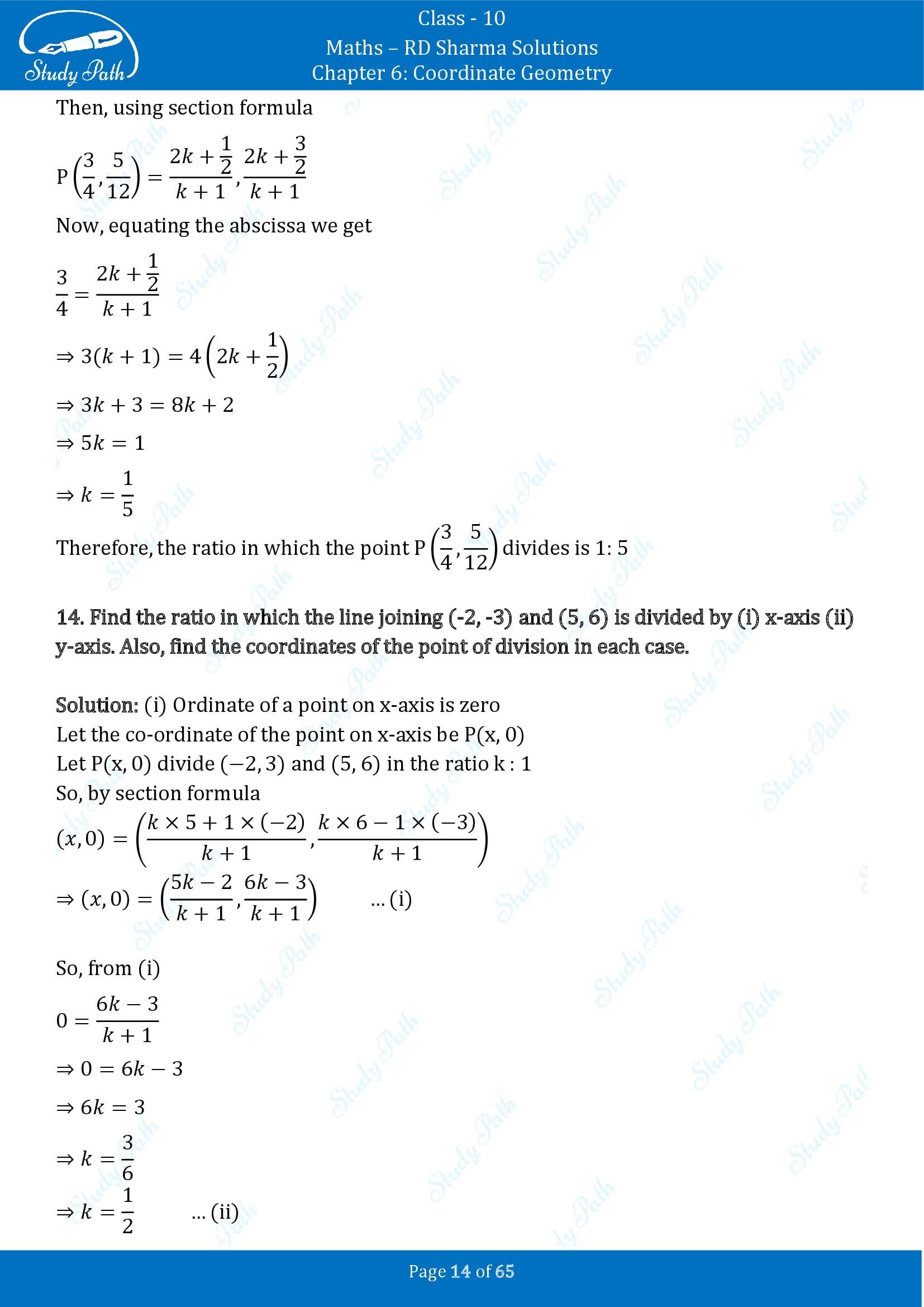 RD Sharma Solutions Class 10 Chapter 6 Coordinate Geometry Exercise 6.3 00014