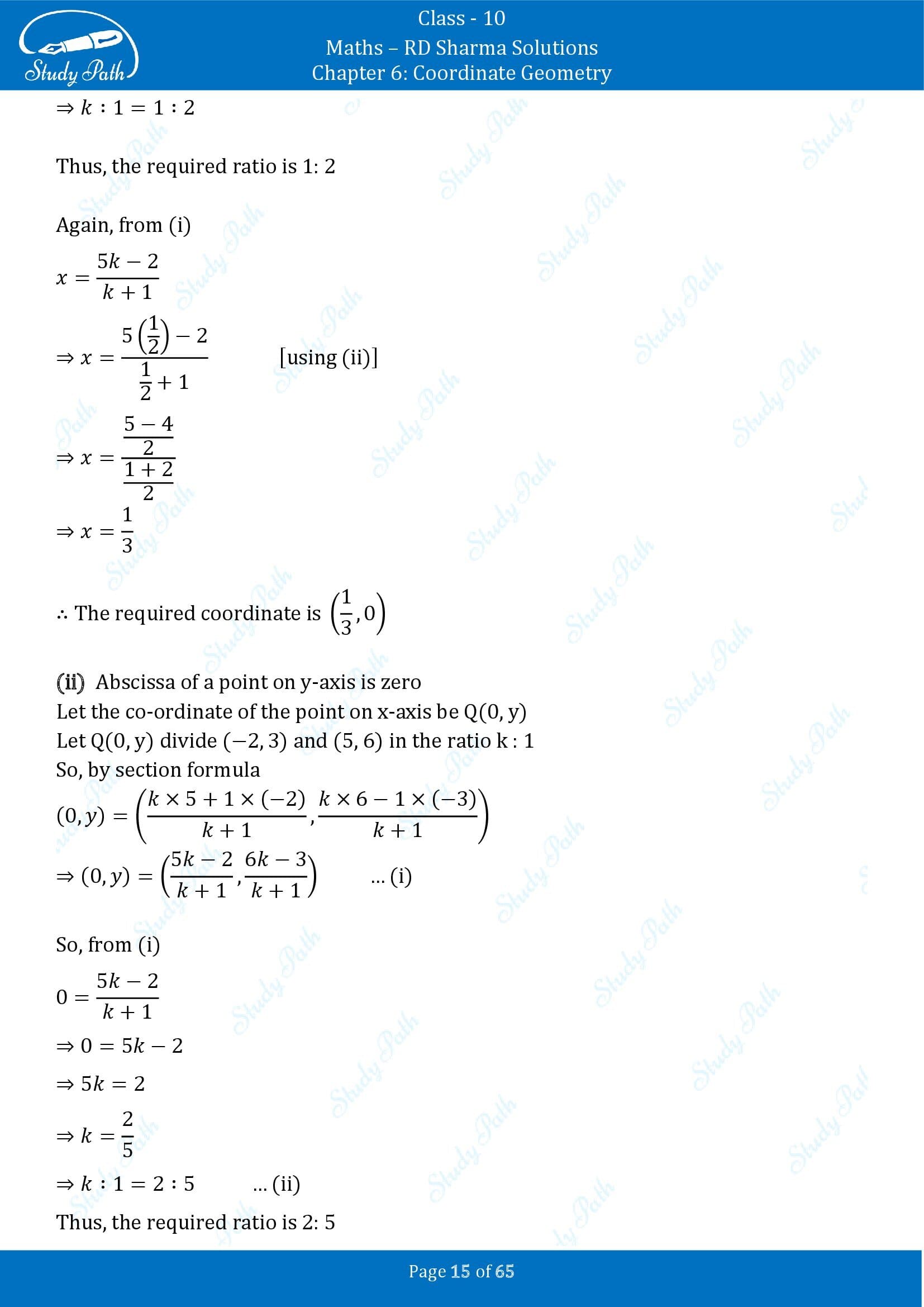RD Sharma Solutions Class 10 Chapter 6 Coordinate Geometry Exercise 6.3 00015