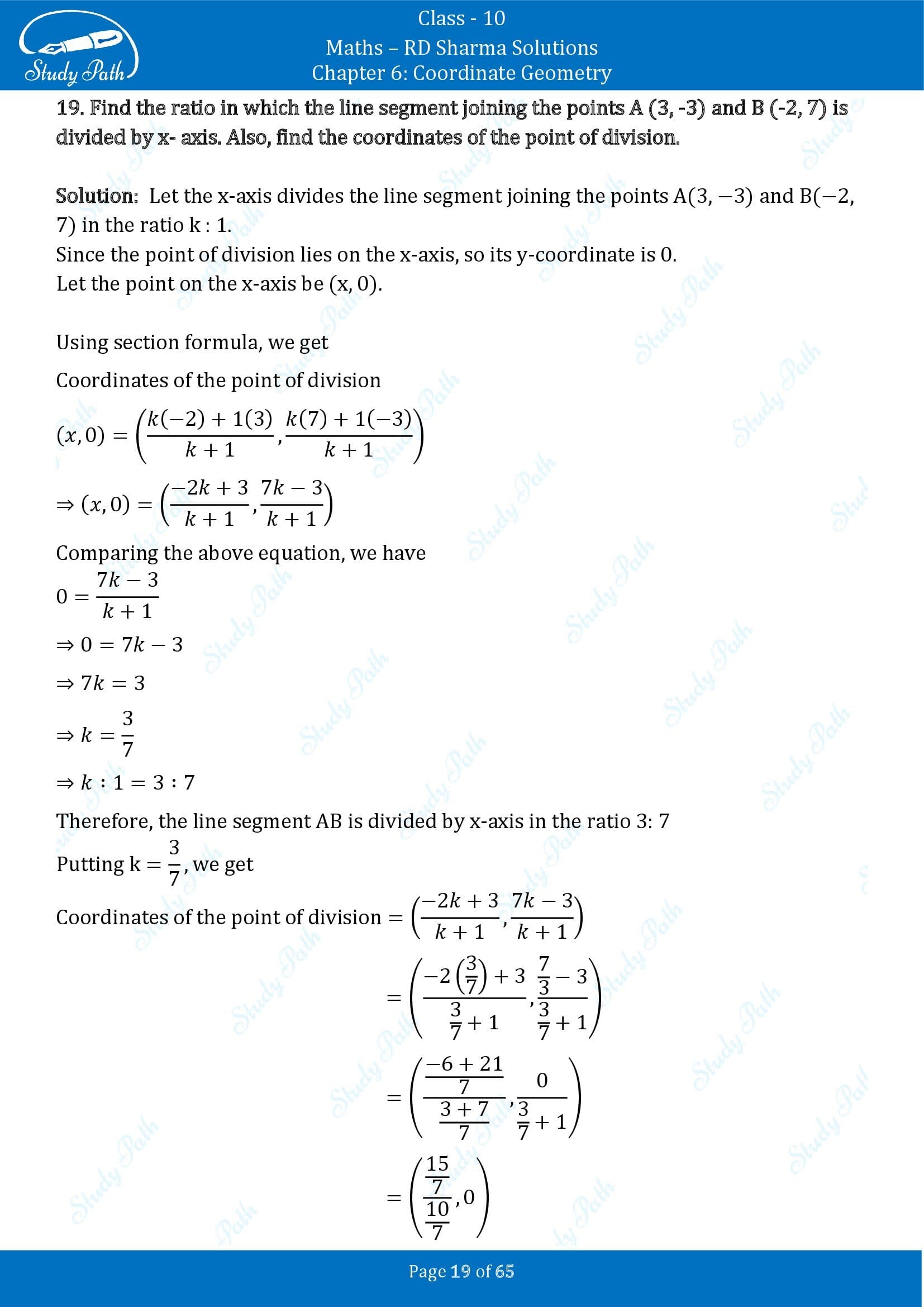RD Sharma Solutions Class 10 Chapter 6 Coordinate Geometry Exercise 6.3 00019