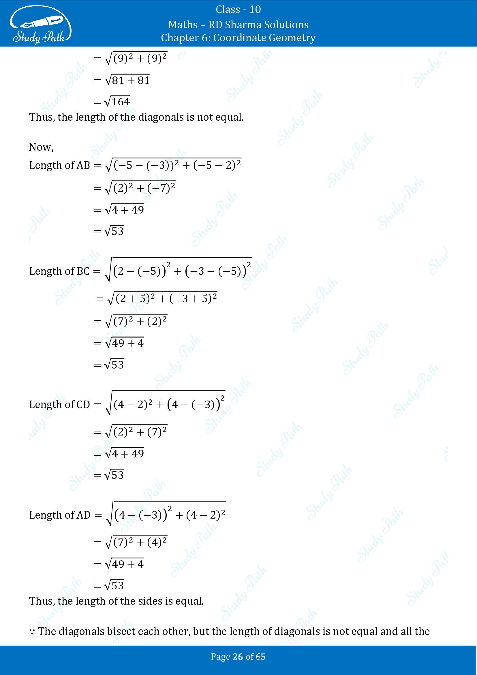 RD Sharma Solutions Class 10 Chapter 6 Coordinate Geometry Exercise 6.3 00026
