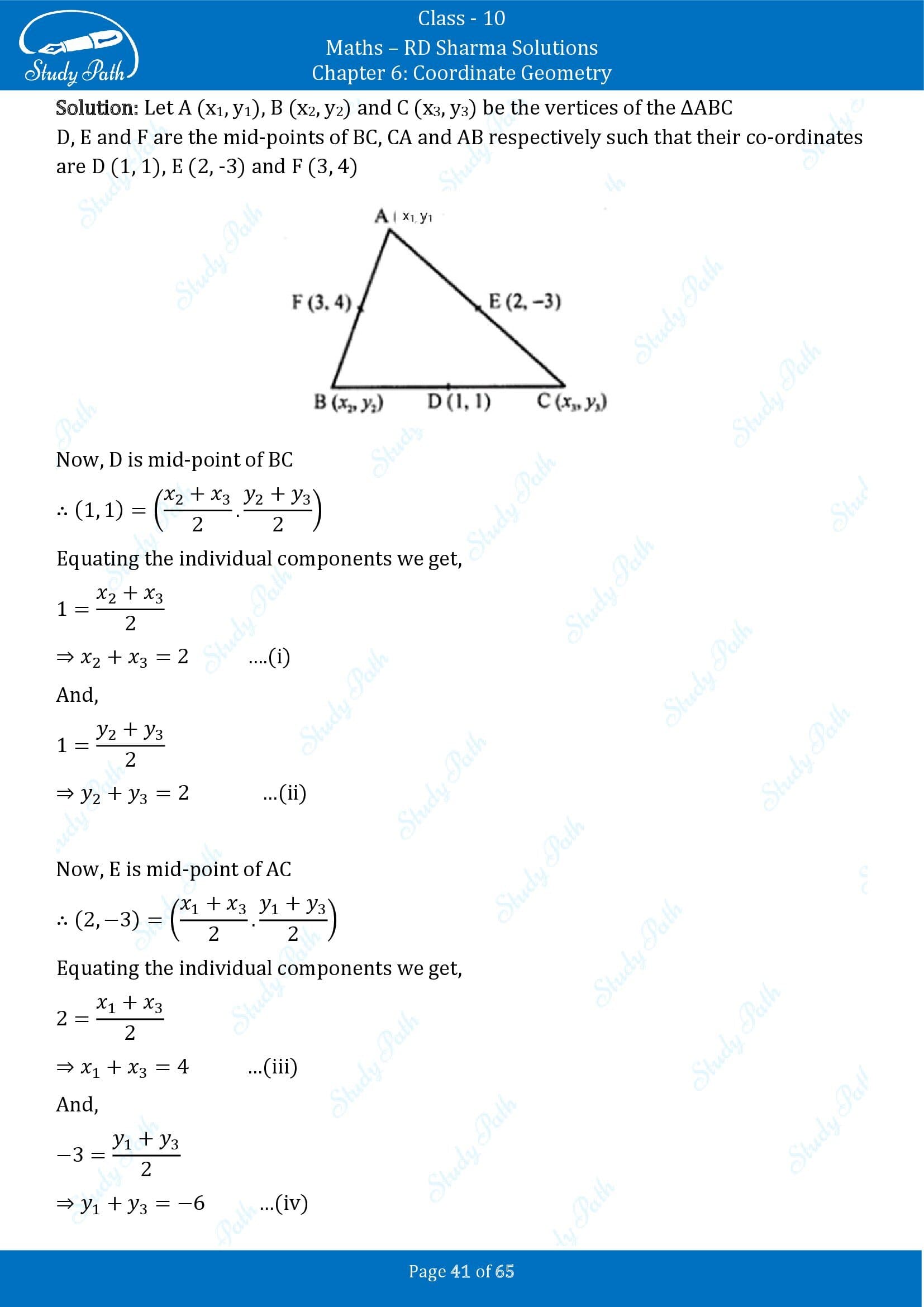 RD Sharma Solutions Class 10 Chapter 6 Coordinate Geometry Exercise 6.3 00041