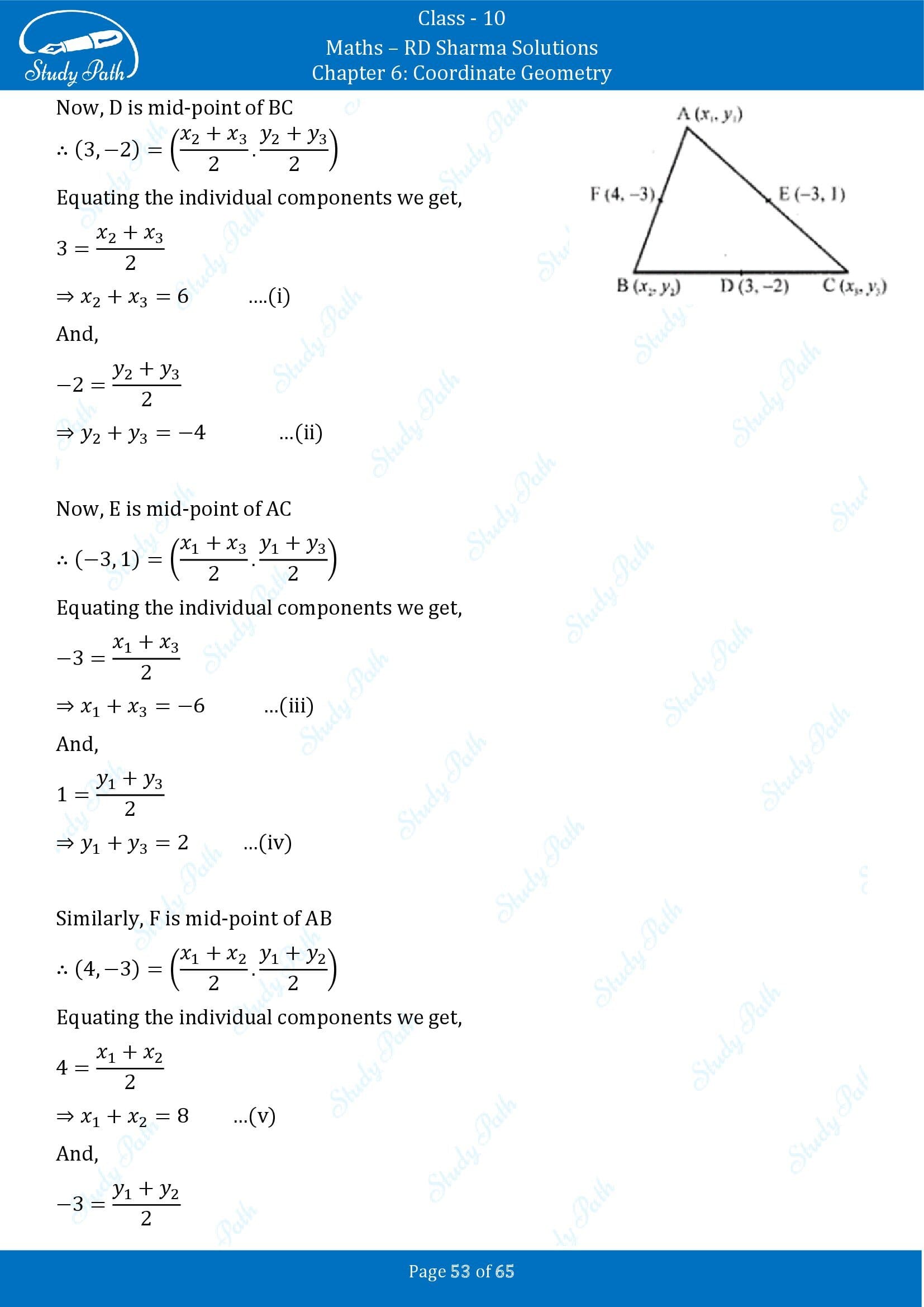 RD Sharma Solutions Class 10 Chapter 6 Coordinate Geometry Exercise 6.3 00053