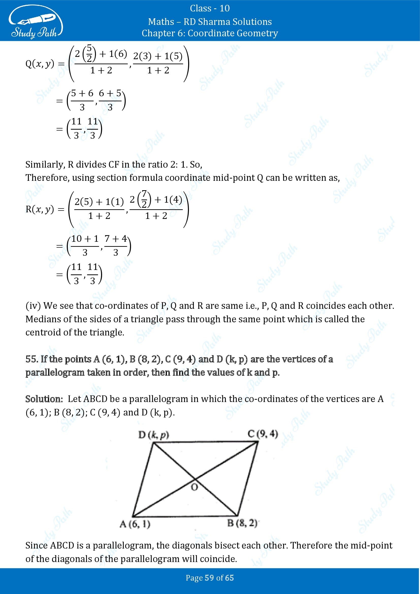 RD Sharma Solutions Class 10 Chapter 6 Coordinate Geometry Exercise 6.3 00059
