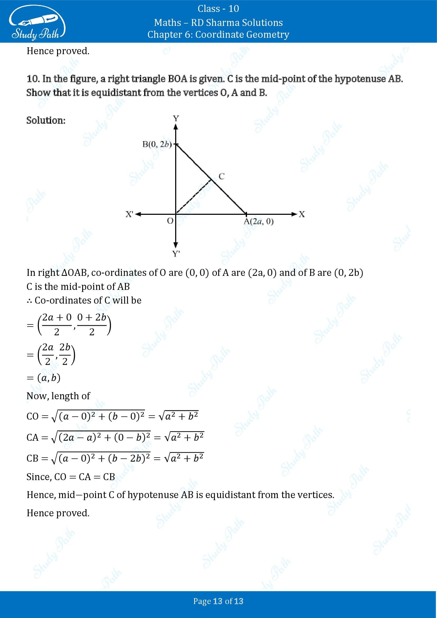 RD Sharma Solutions Class 10 Chapter 6 Coordinate Geometry Exercise 6.4 00013