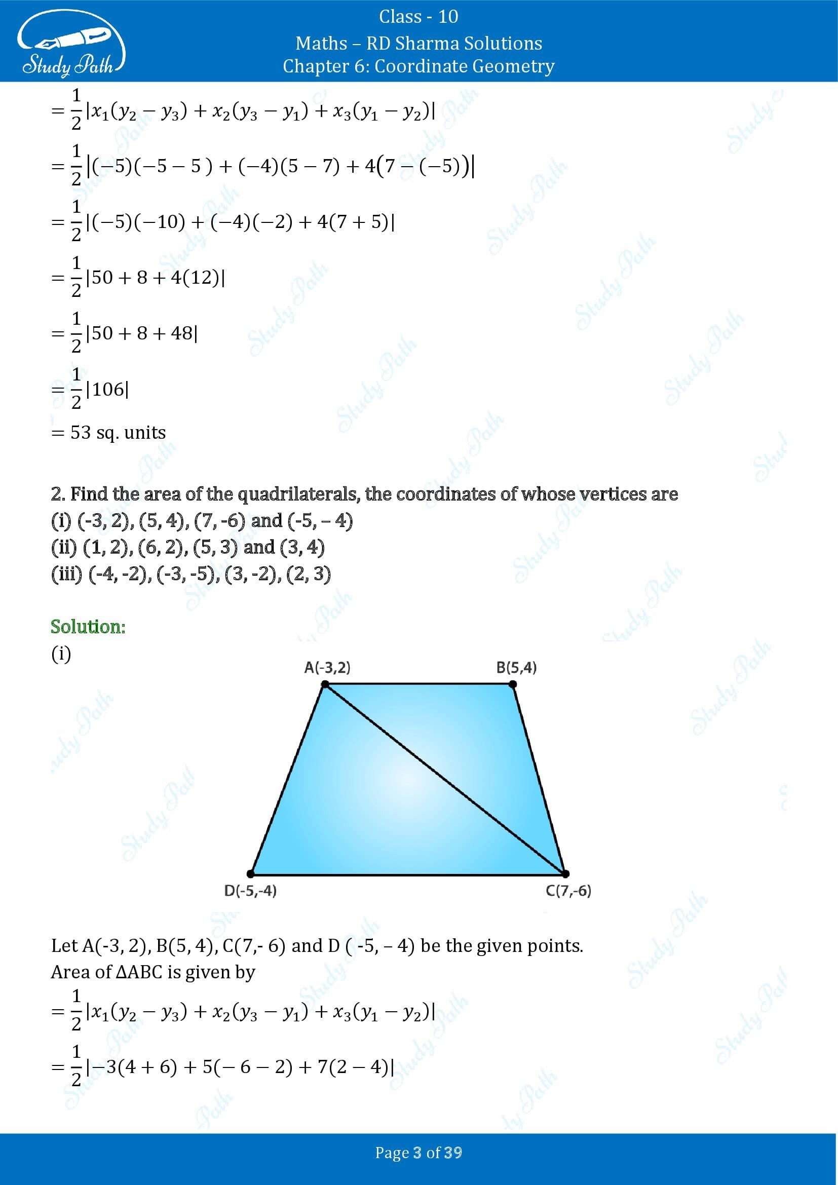 RD Sharma Solutions Class 10 Chapter 6 Coordinate Geometry Exercise 6.5 0003