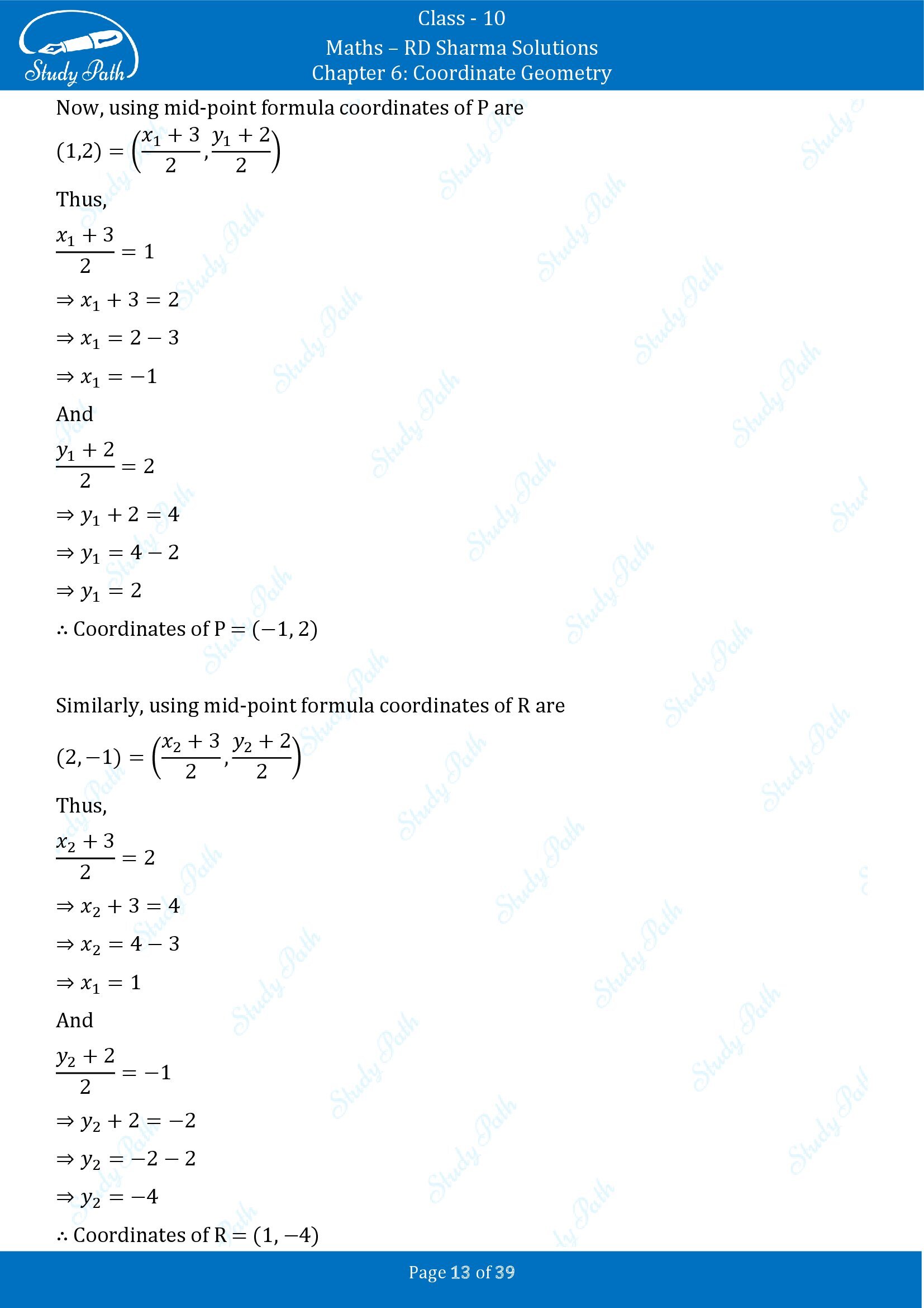 RD Sharma Solutions Class 10 Chapter 6 Coordinate Geometry Exercise 6.5 0013