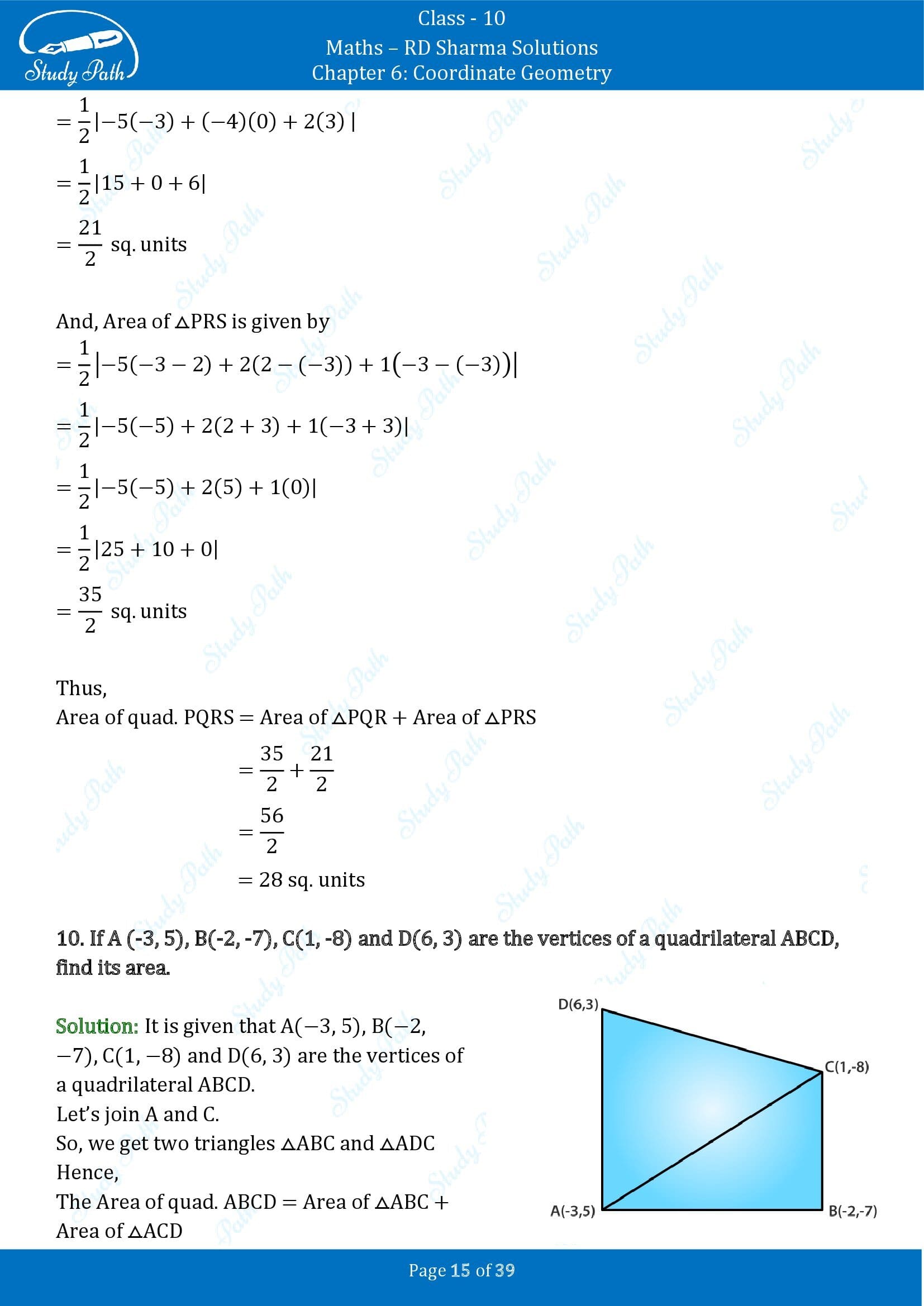 RD Sharma Solutions Class 10 Chapter 6 Coordinate Geometry Exercise 6.5 0015