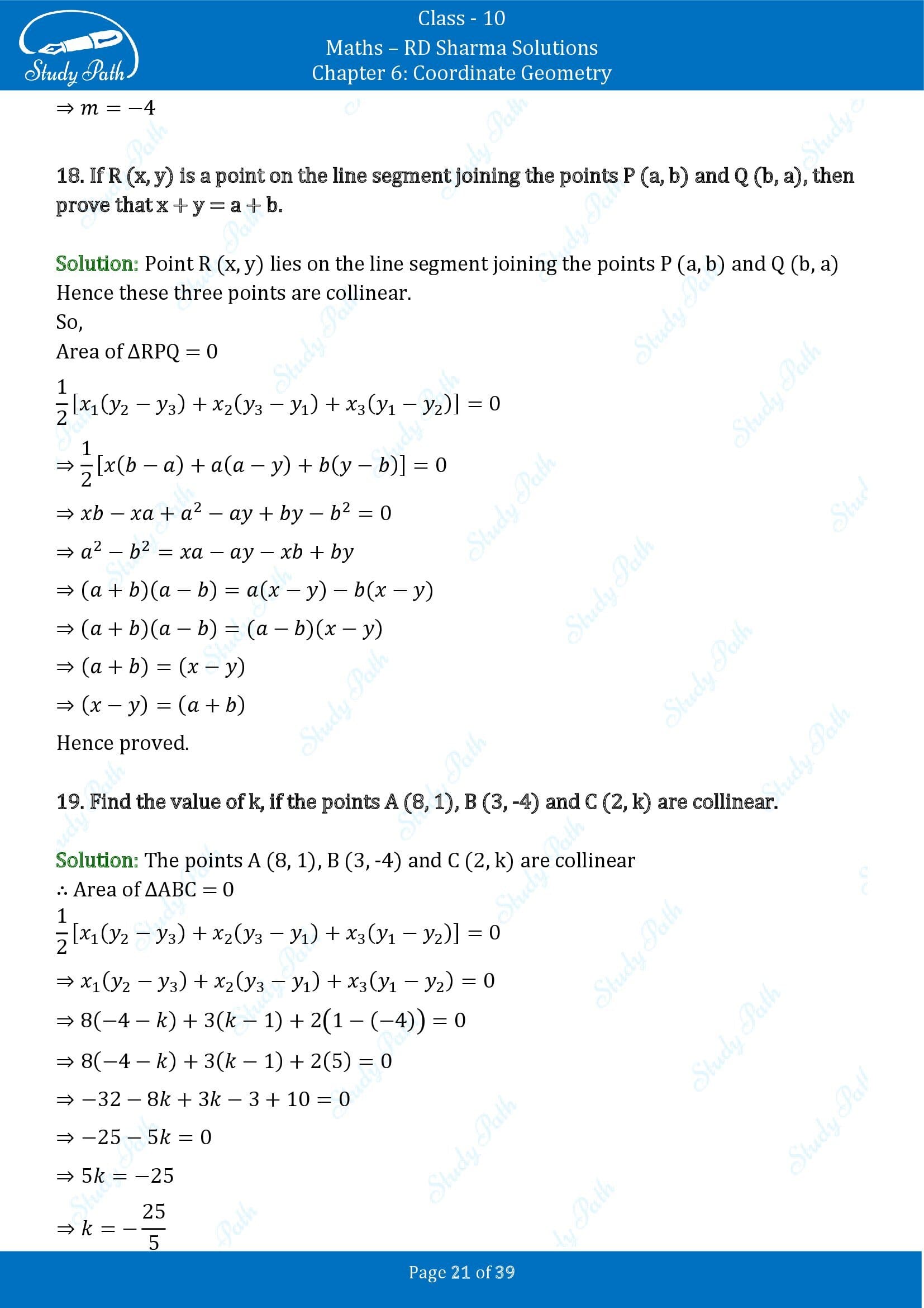 RD Sharma Solutions Class 10 Chapter 6 Coordinate Geometry Exercise 6.5 0021