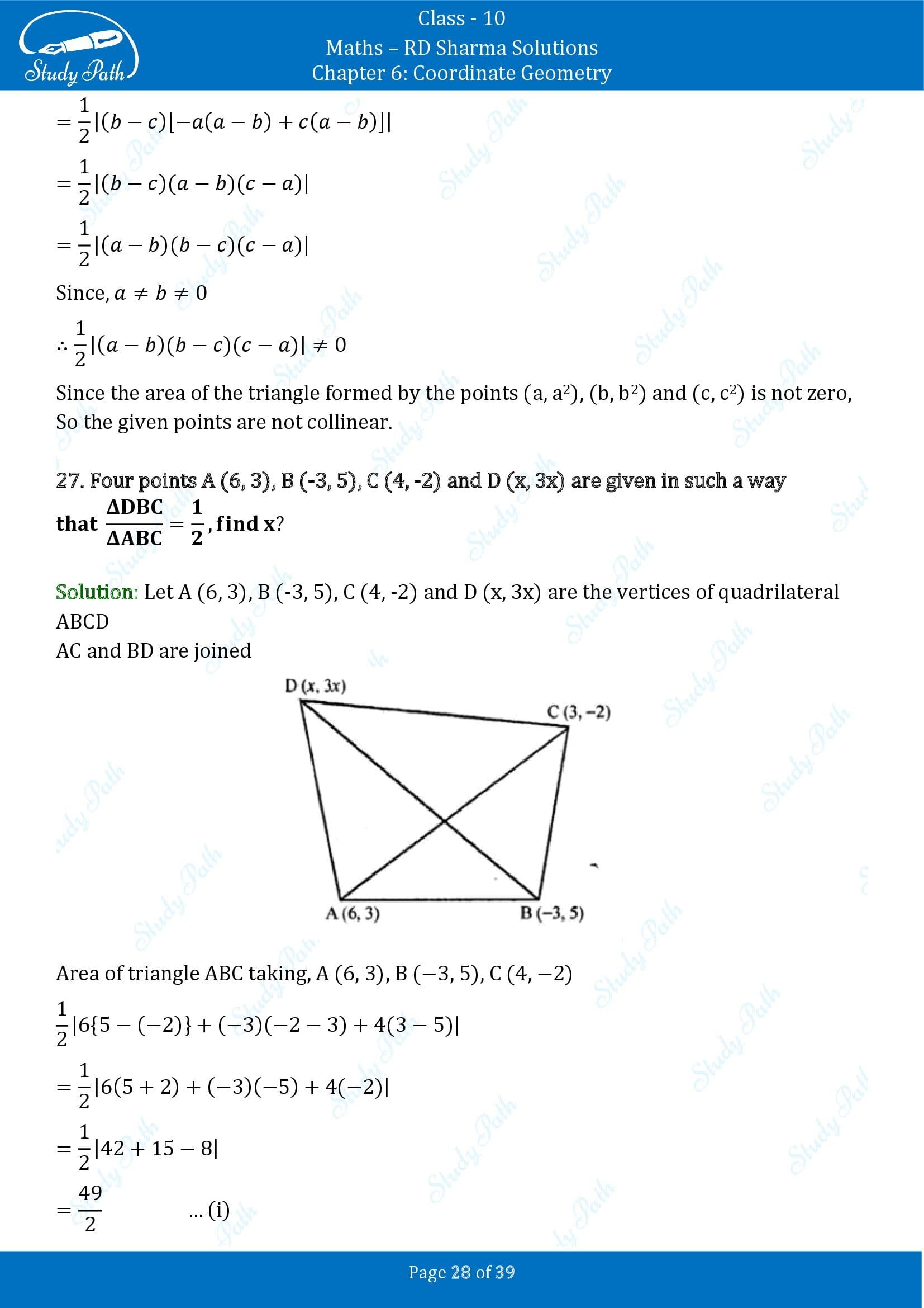 RD Sharma Solutions Class 10 Chapter 6 Coordinate Geometry Exercise 6.5 0028