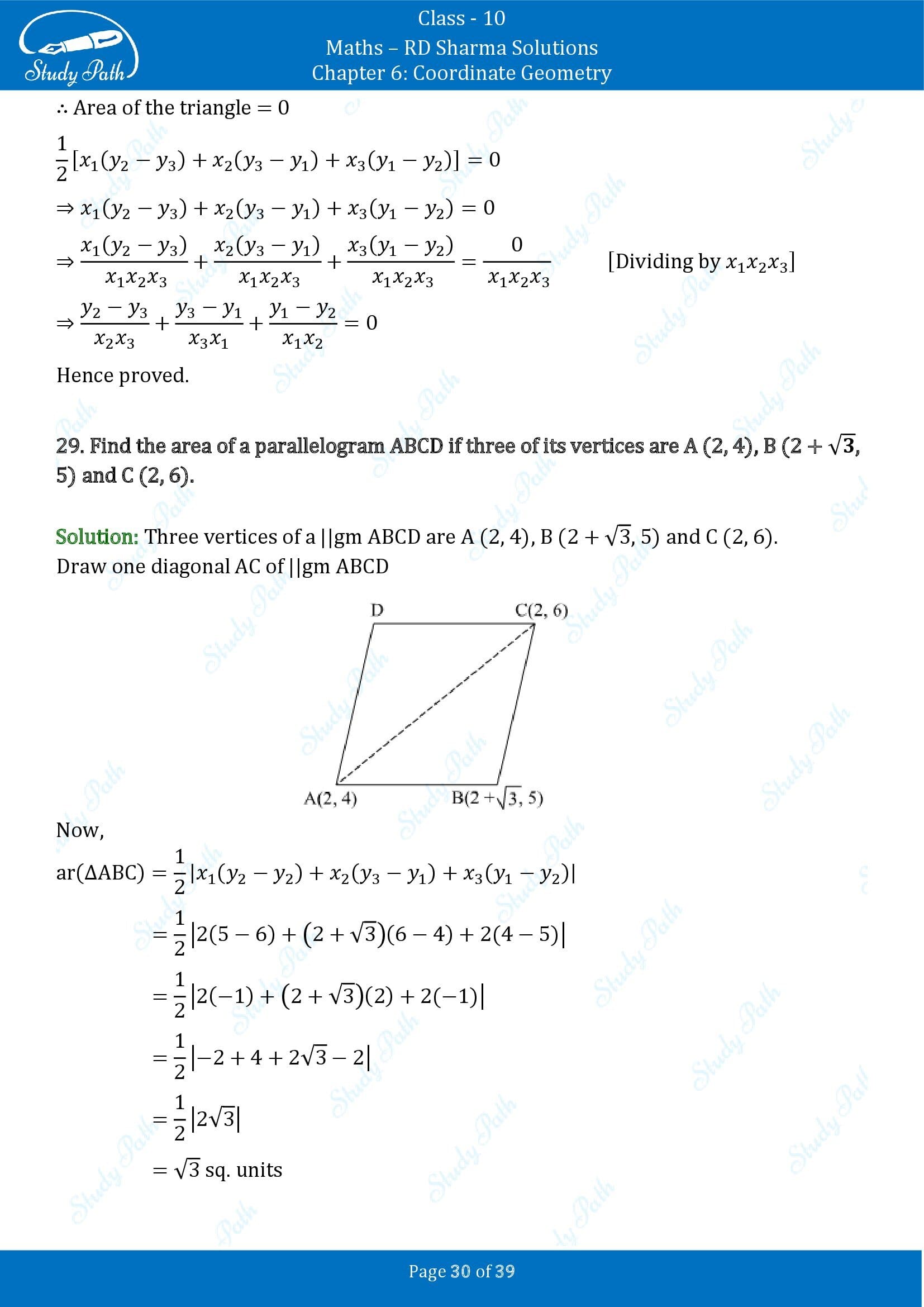 RD Sharma Solutions Class 10 Chapter 6 Coordinate Geometry Exercise 6.5 0030