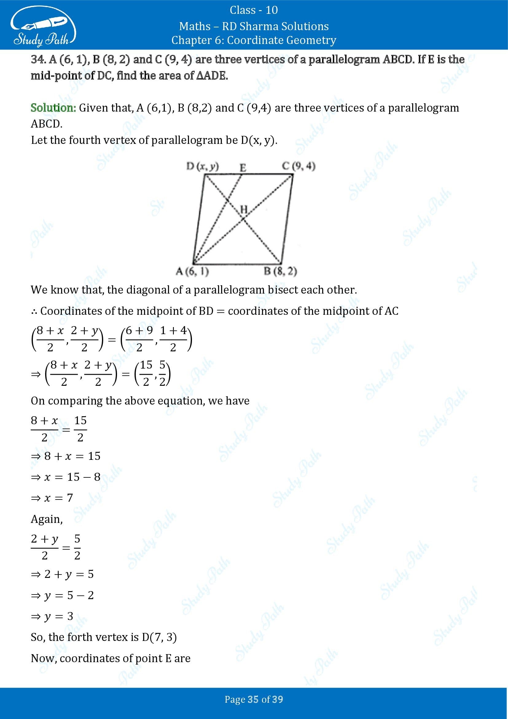 RD Sharma Solutions Class 10 Chapter 6 Coordinate Geometry Exercise 6.5 0035