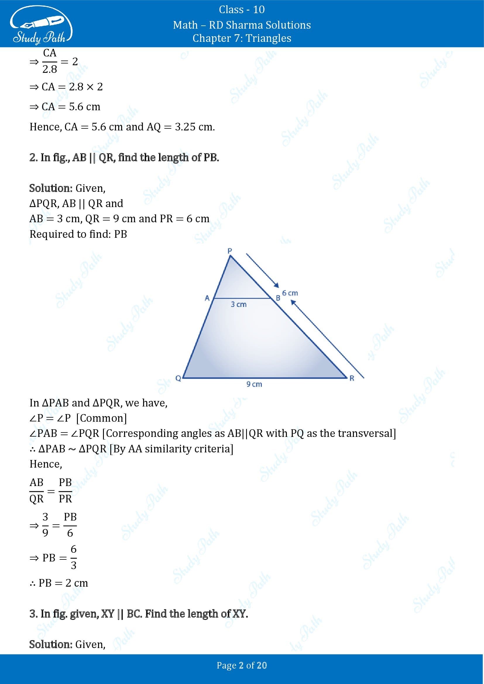 RD Sharma Solutions Class 10 Chapter 7 Triangles Exercise 7.5 00002