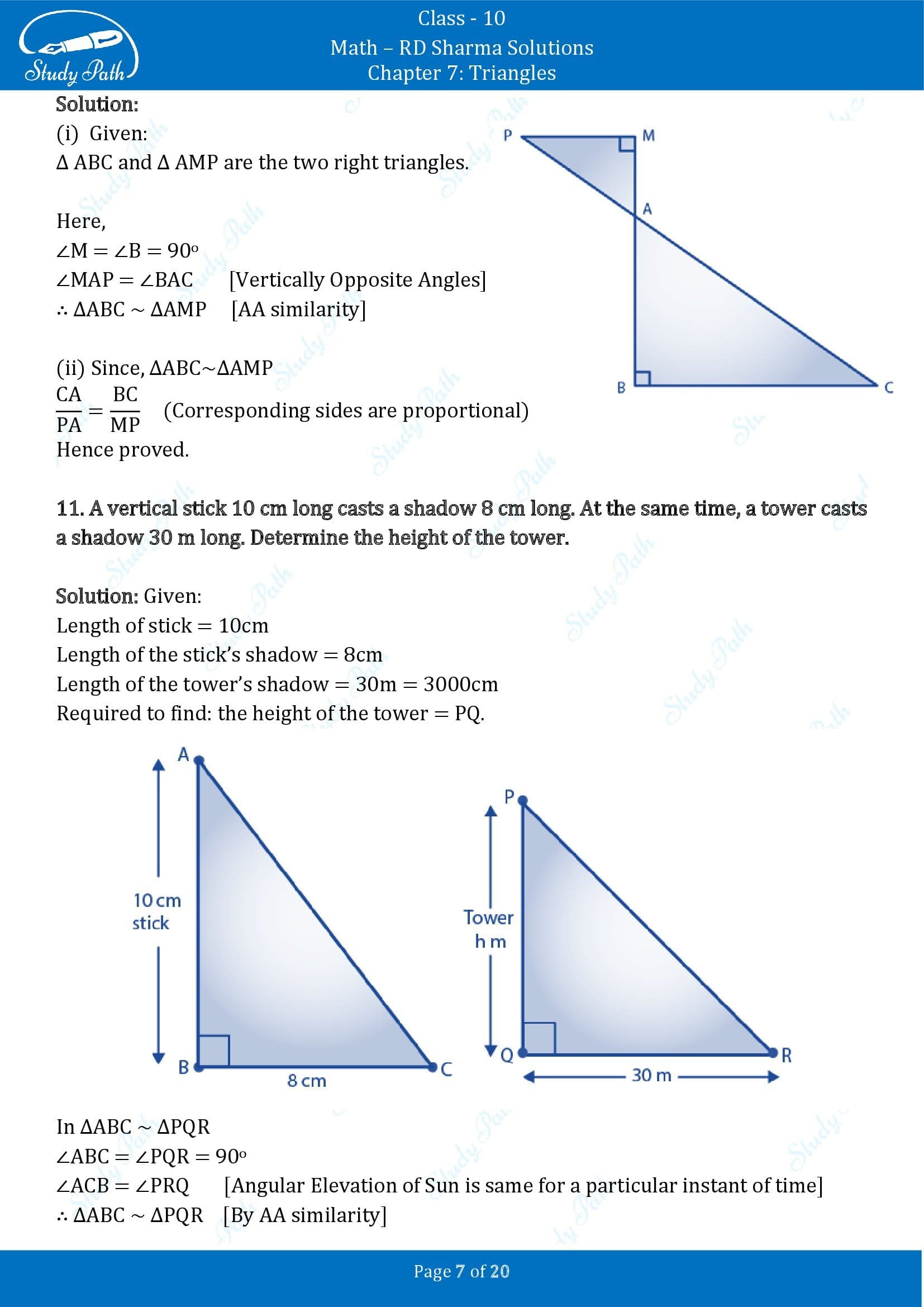 RD Sharma Solutions Class 10 Chapter 7 Triangles Exercise 7.5 00007