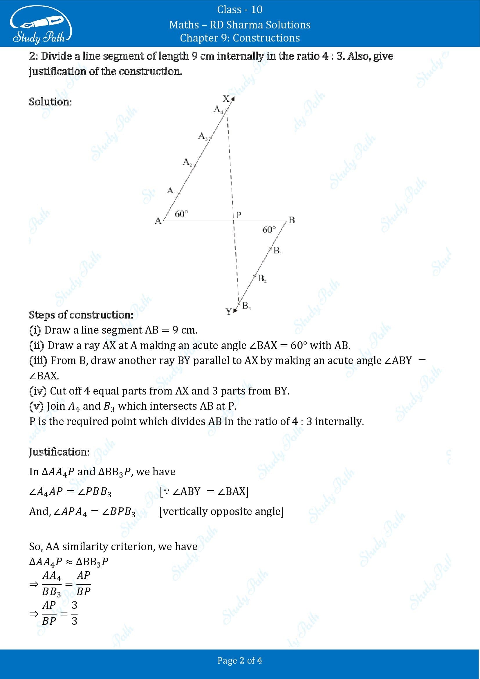 RD Sharma Solutions Class 10 Chapter 9 Constructions Exercise 9.1 00002