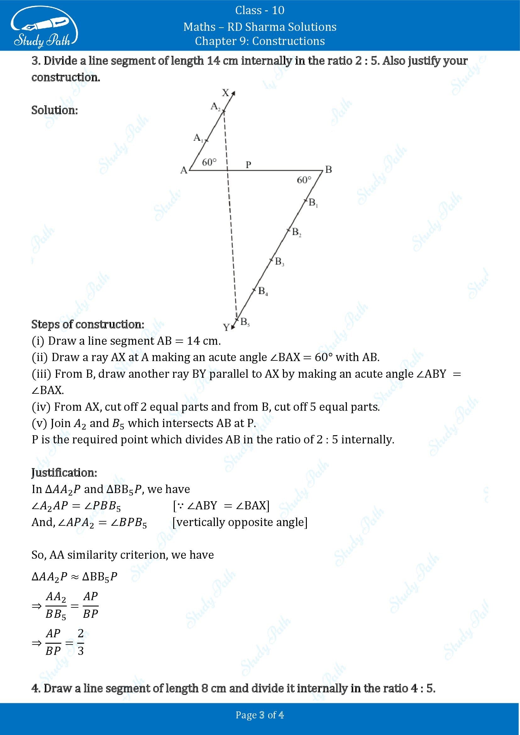 RD Sharma Solutions Class 10 Chapter 9 Constructions Exercise 9.1 00003