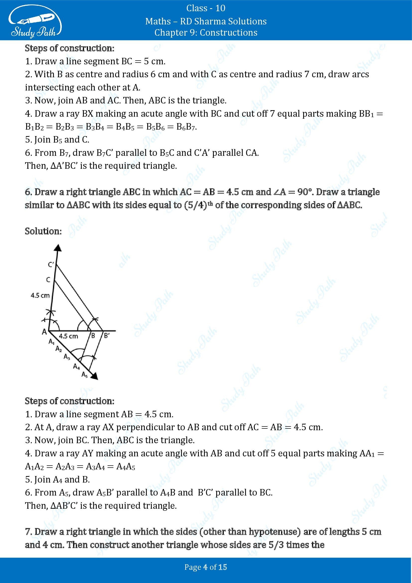 RD Sharma Solutions Class 10 Chapter 9 Constructions Exercise 9.2 00004