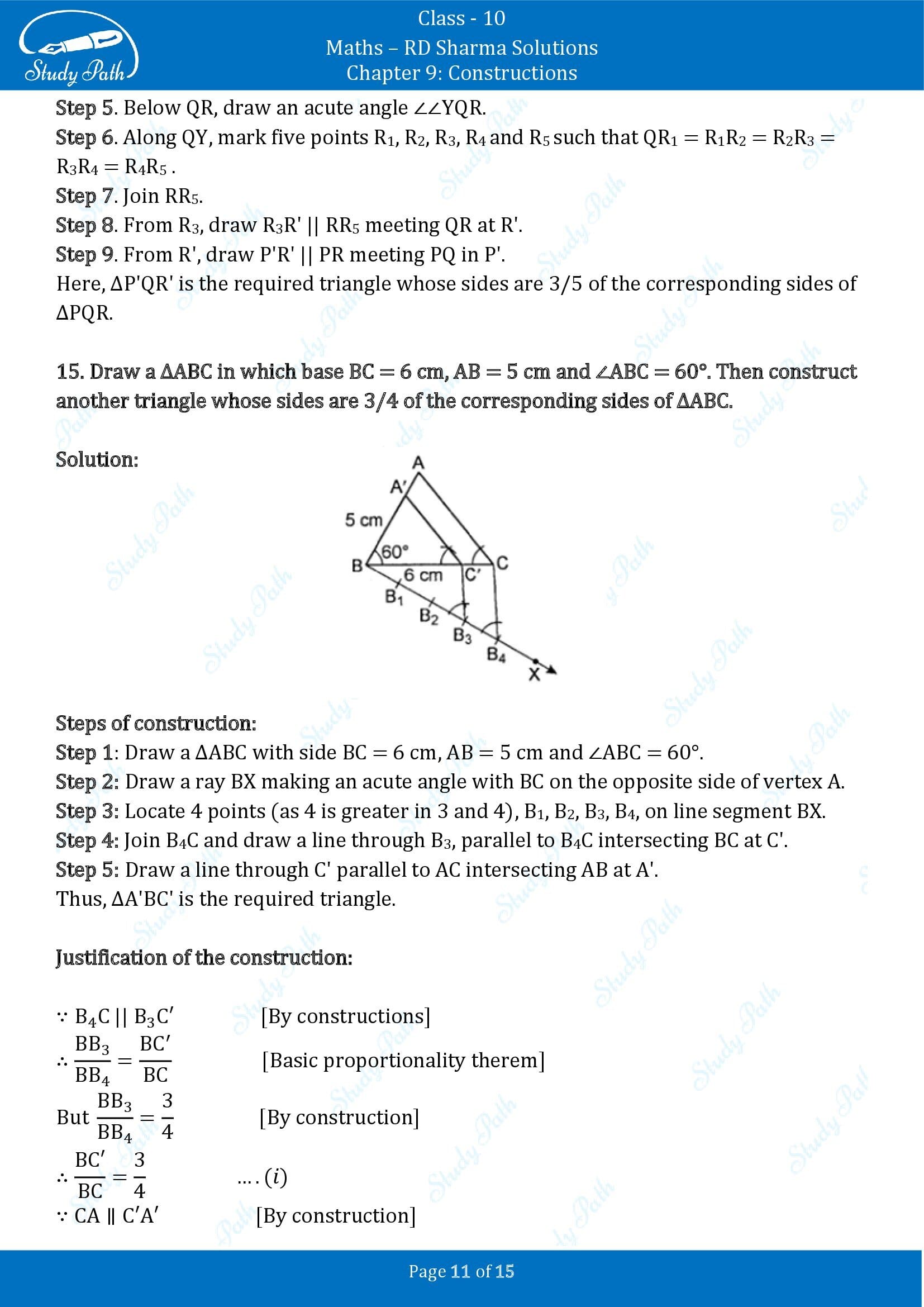 RD Sharma Solutions Class 10 Chapter 9 Constructions Exercise 9.2 00011