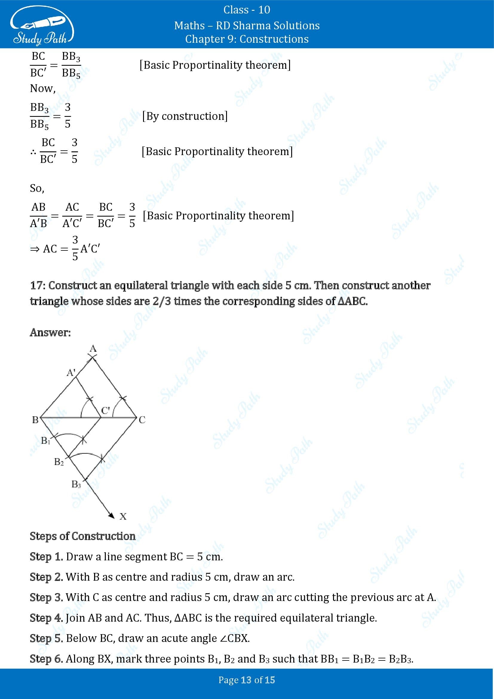 RD Sharma Solutions Class 10 Chapter 9 Constructions Exercise 9.2 00013