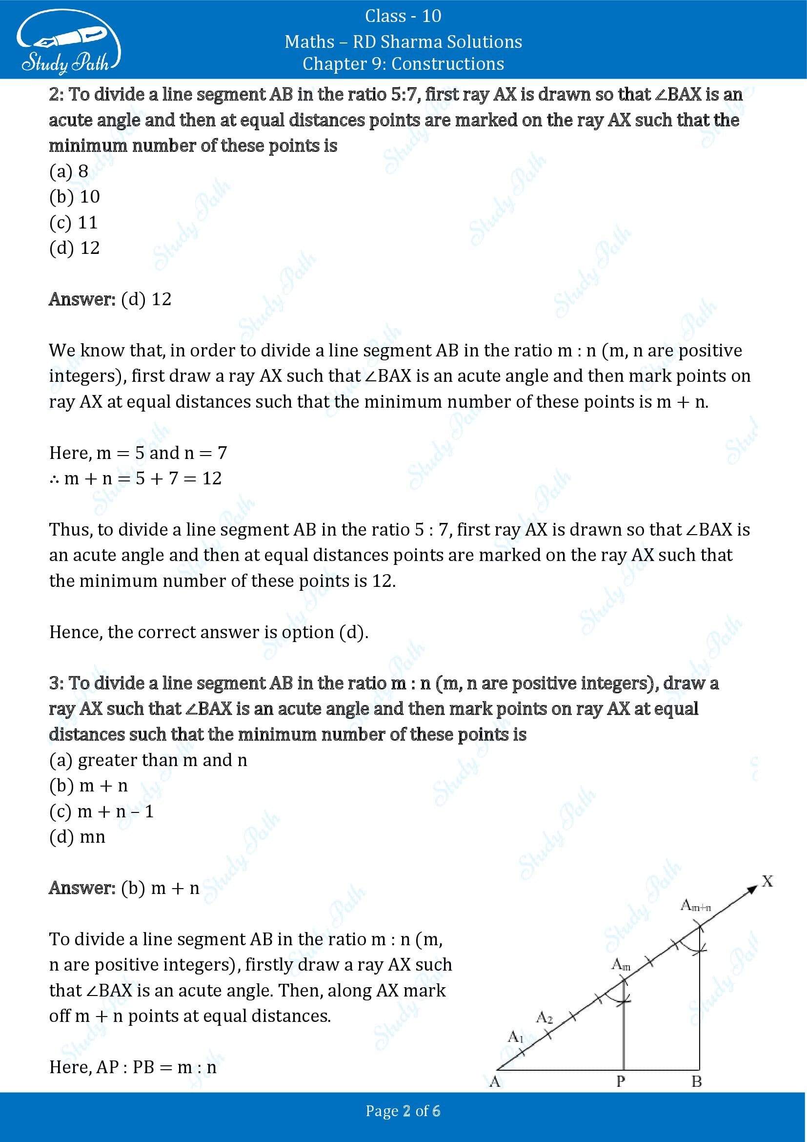 RD Sharma Solutions Class 10 Chapter 9 Constructions Multiple Choice Question MCQs 00002