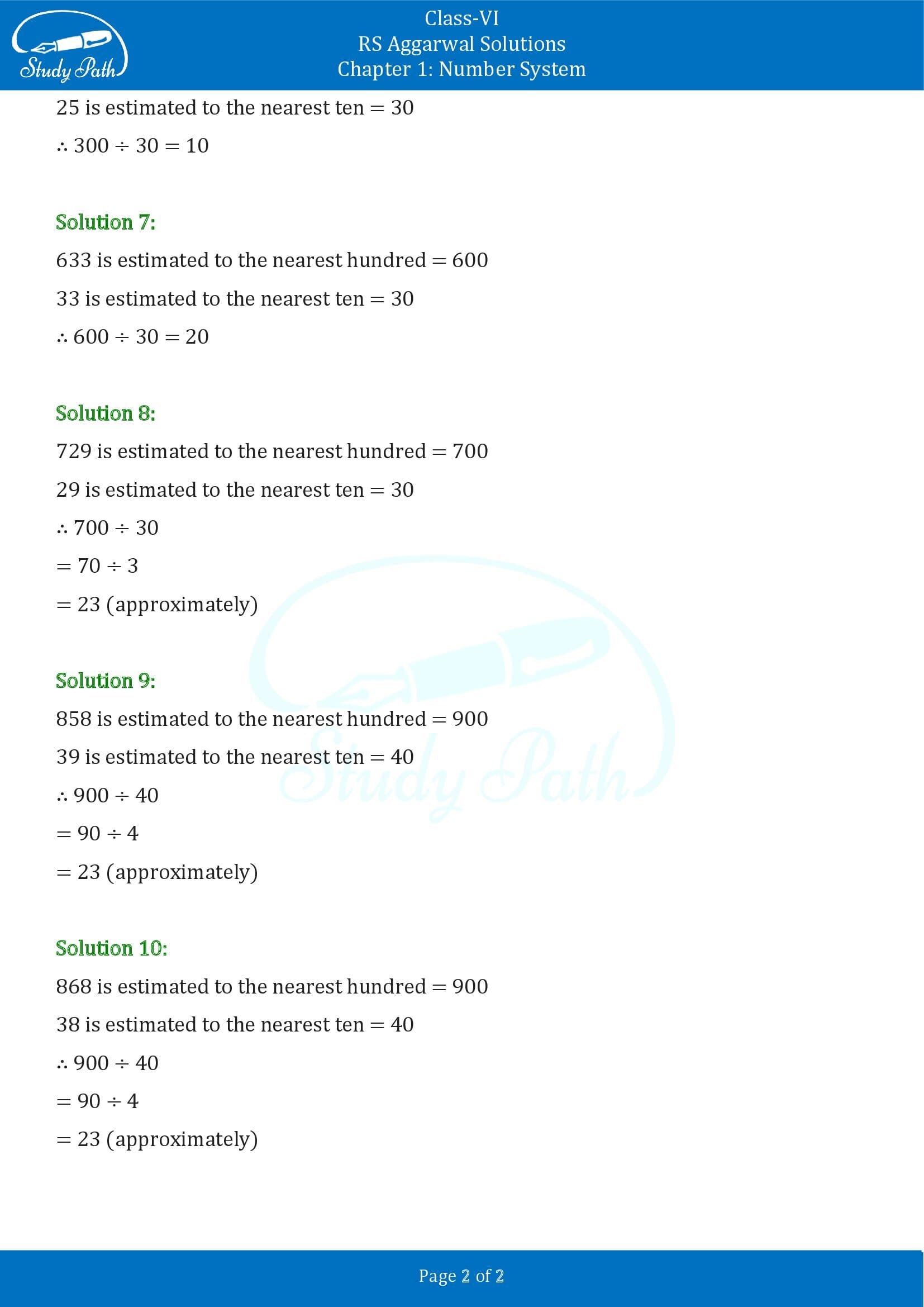 Rs Aggarwal Class 6 Solutions Exercise 1f Chapter 1 Number System 