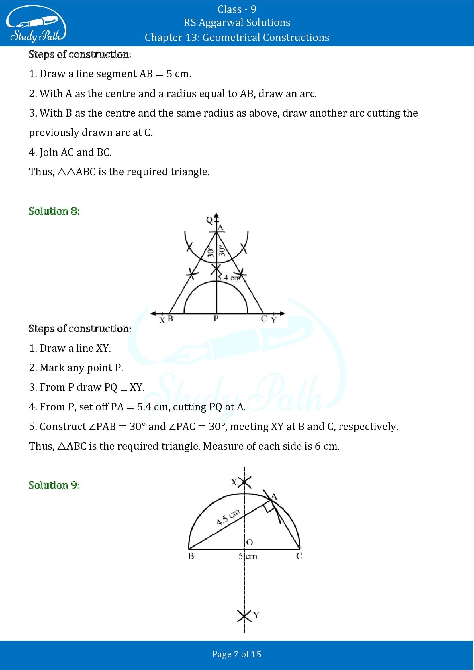 RS Aggarwal Solutions Class 9 Chapter 13 Geometrical Constructions 07