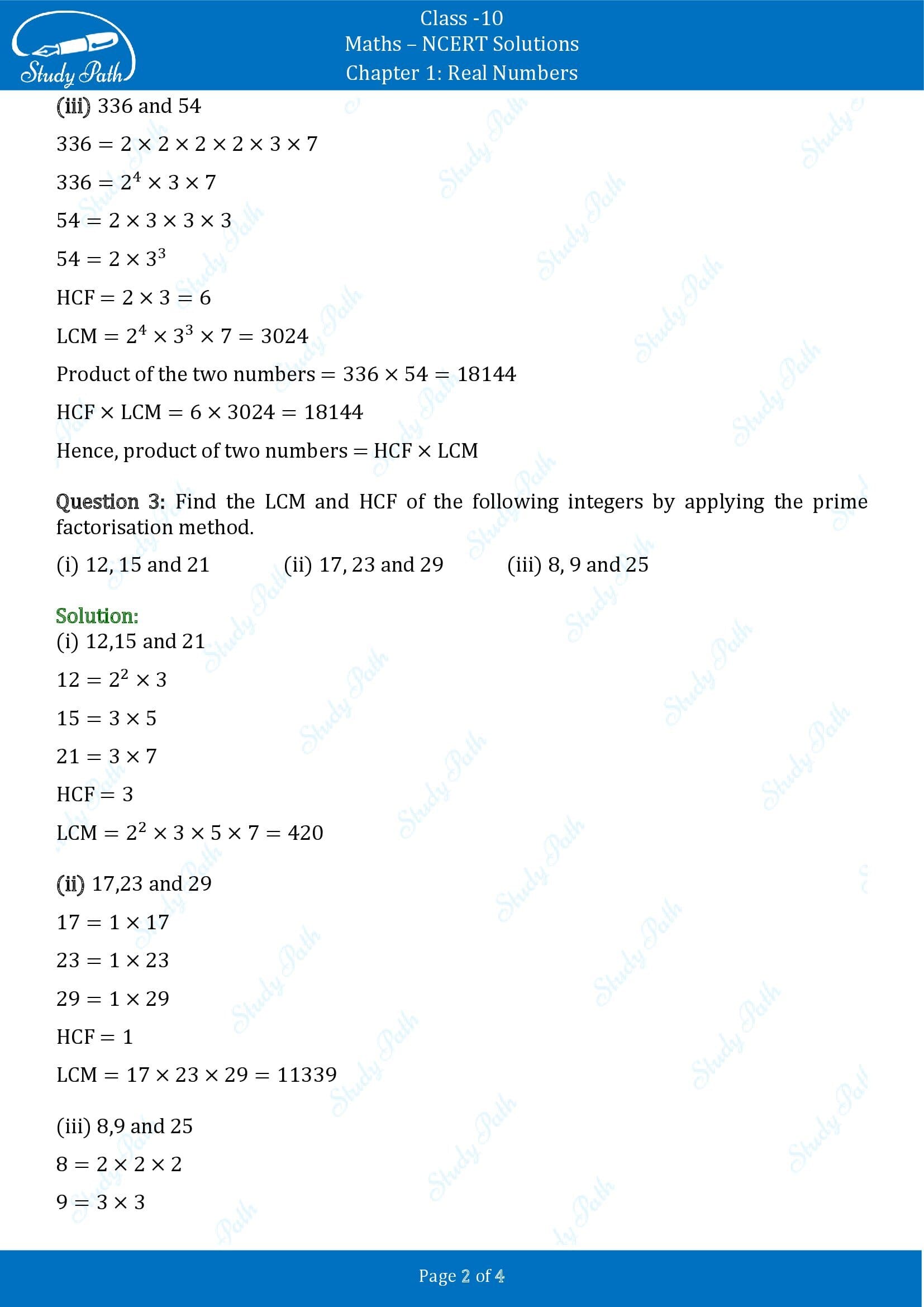 NCERT Solutions for Class 10 Maths Chapter 1 Real Numbers Exercise 1.2 00002