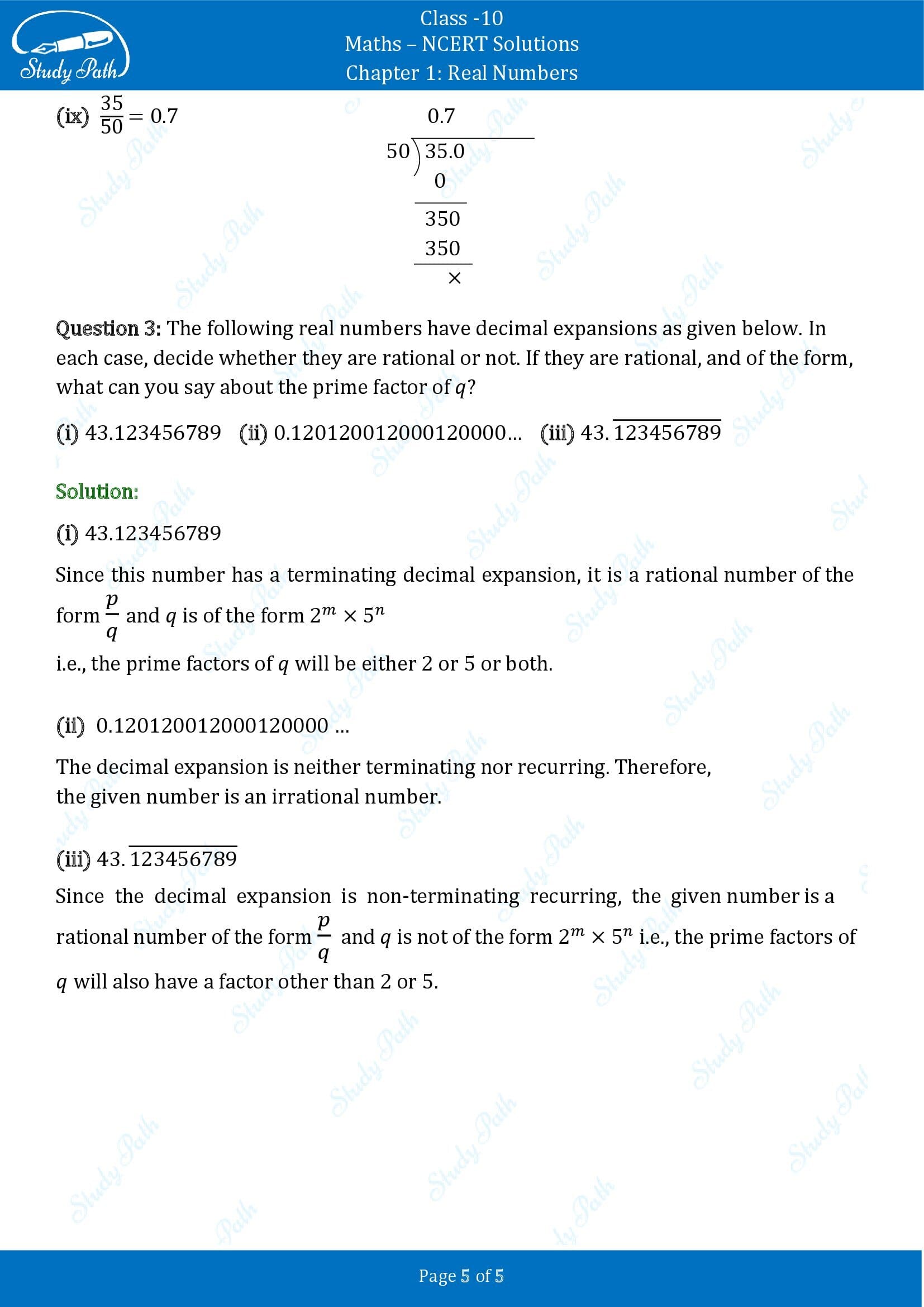 NCERT Solutions for Class 10 Maths Chapter 1 Real Numbers Exercise 1.4 00005