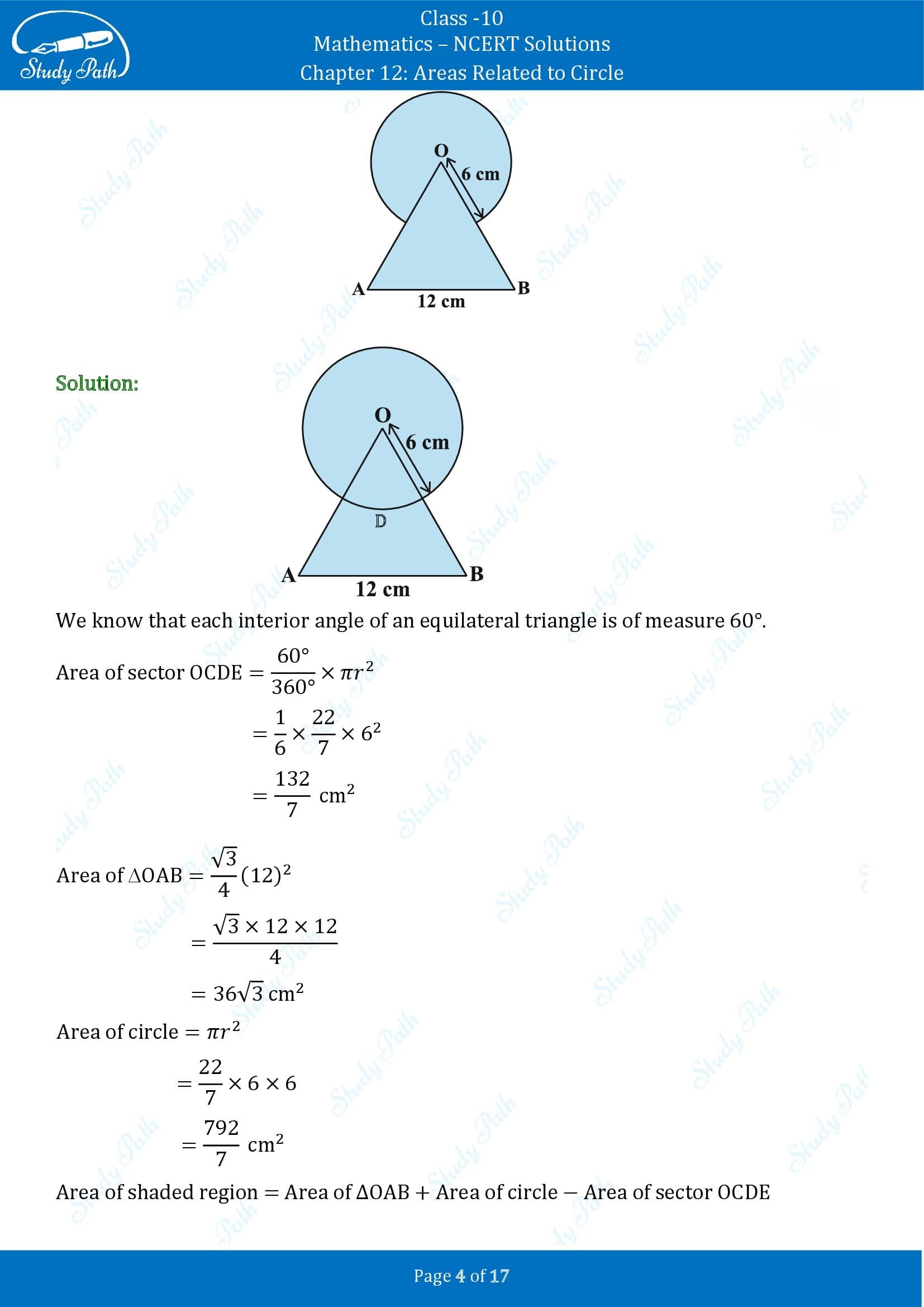 NCERT Solutions for Class 10 Maths Chapter 12 Areas Related to Circles Exercise 12.3 00004
