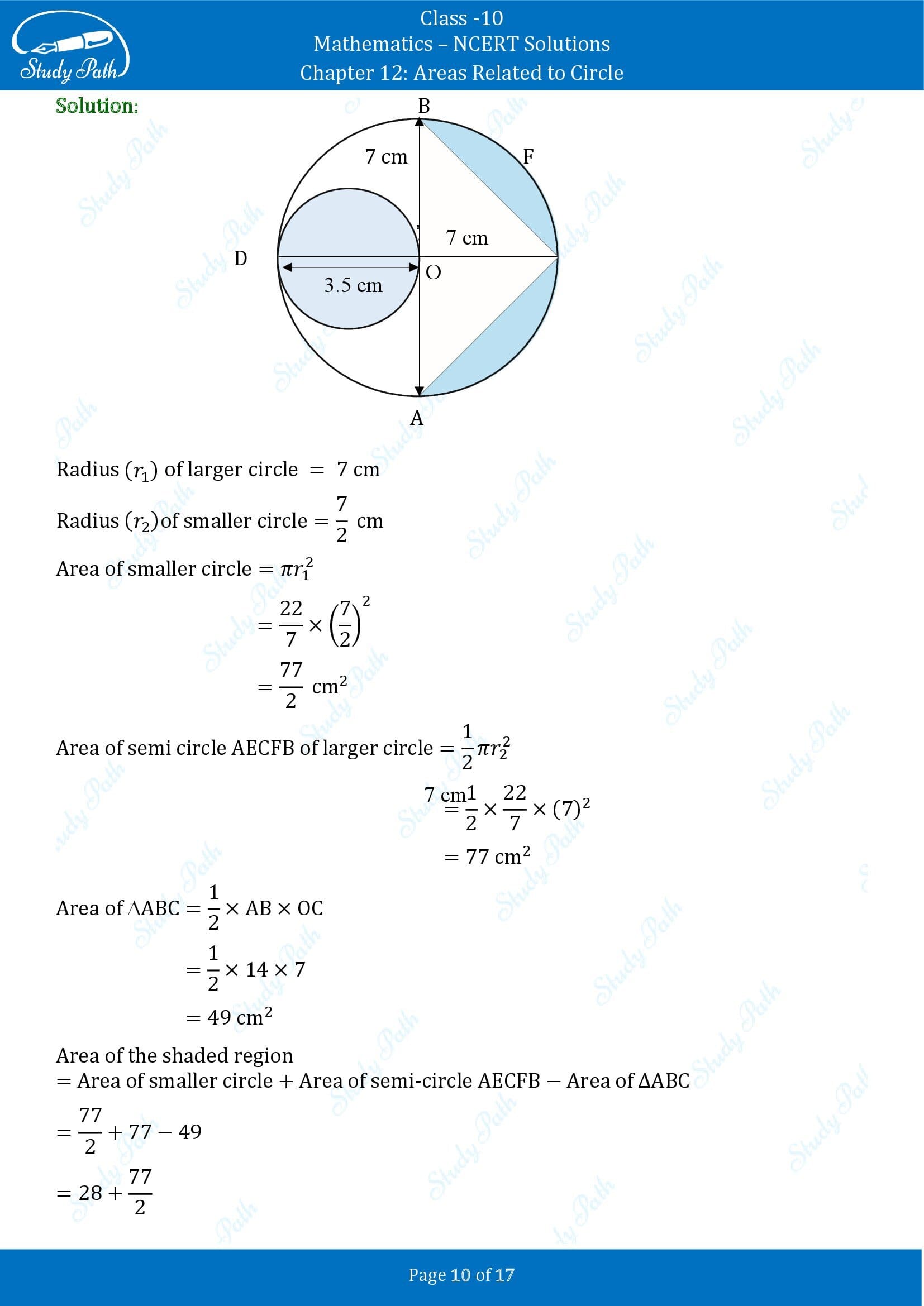 NCERT Solutions for Class 10 Maths Chapter 12 Areas Related to Circles Exercise 12.3 00010