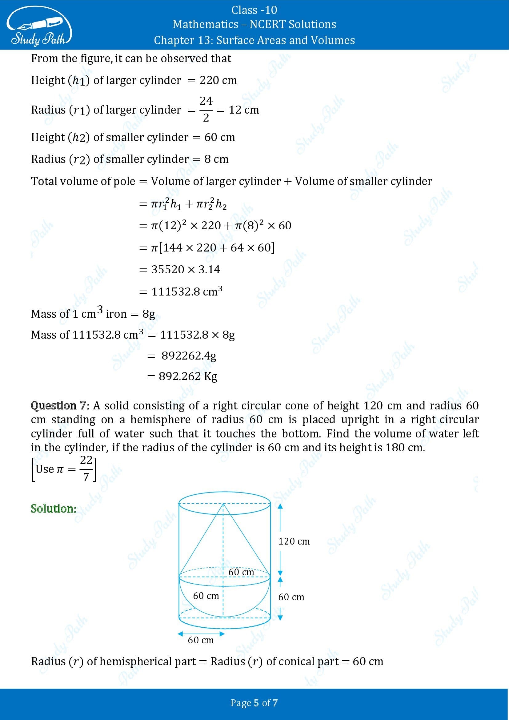 NCERT Solutions for Class 10 Maths Chapter 13 Surface Areas and Volumes Exercise 13.2 00005