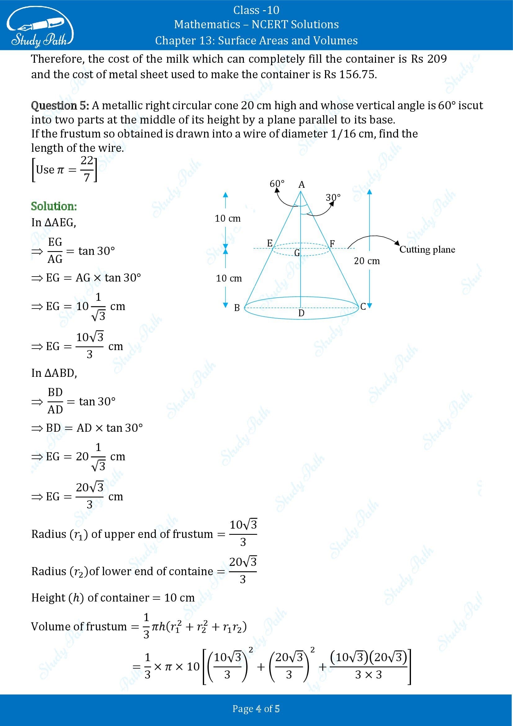 NCERT Solutions for Class 10 Maths Chapter 13 Surface Areas and Volumes Exercise 13.4 00004