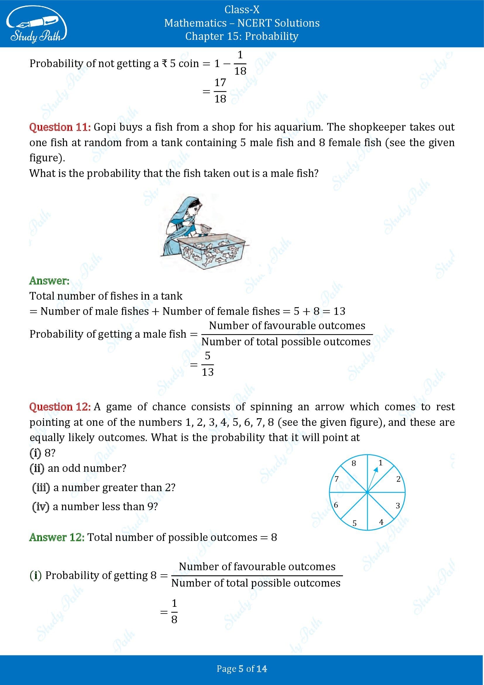 NCERT Solutions for Class 10 Maths Chapter 15 Probability Exercise 15.1 00005