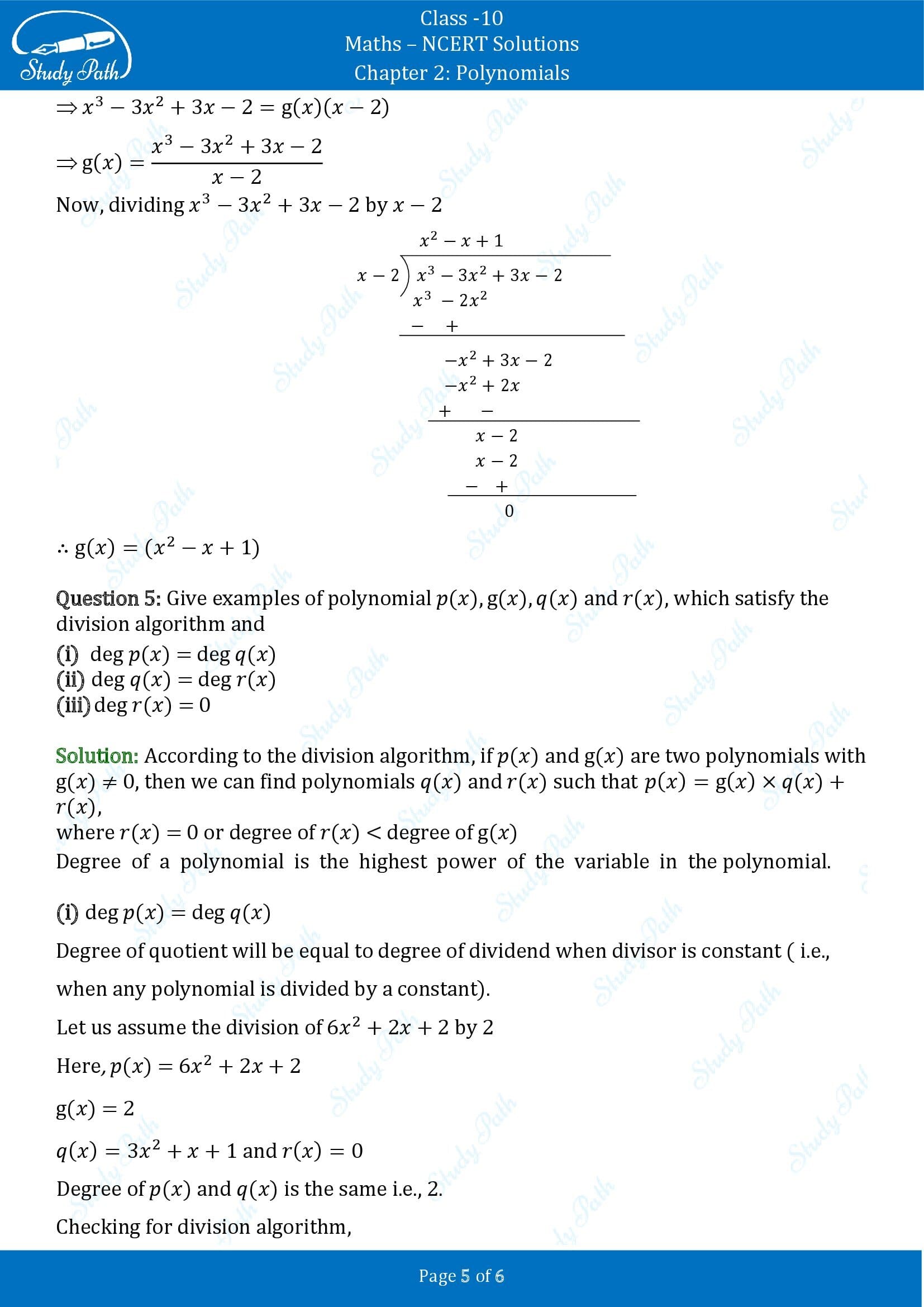NCERT Solutions for Class 10 Maths Chapter 2 Polynomials Exercise 2.3 00005