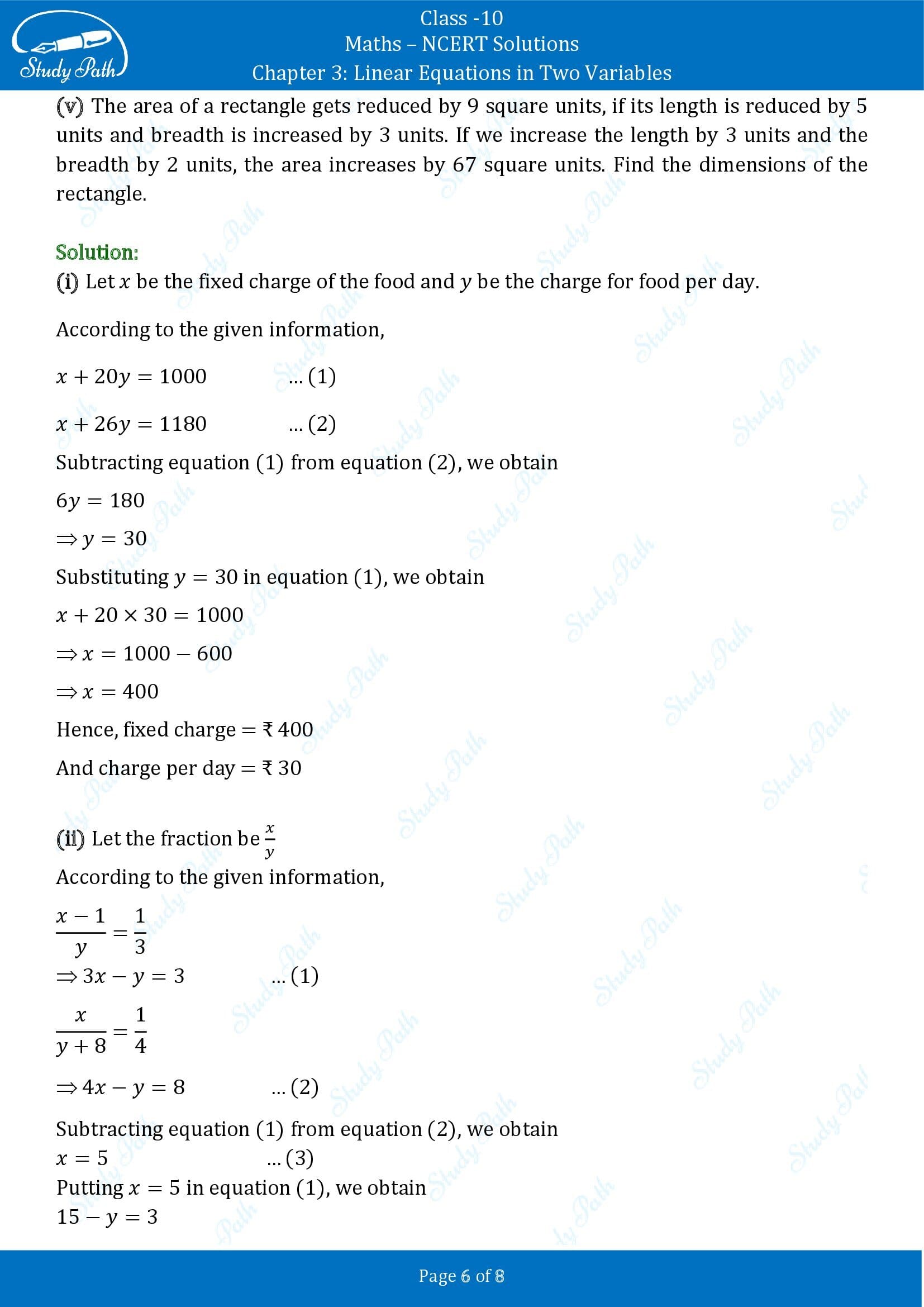 NCERT Solutions for Class 10 Maths Chapter 3 Linear Equations in Two Variables Exercise 3.5 00006