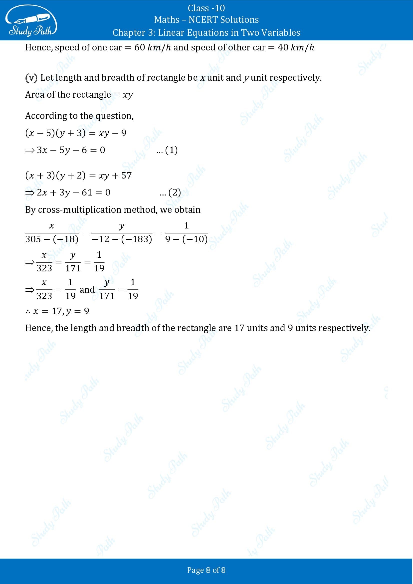 NCERT Solutions for Class 10 Maths Chapter 3 Linear Equations in Two Variables Exercise 3.5 00008