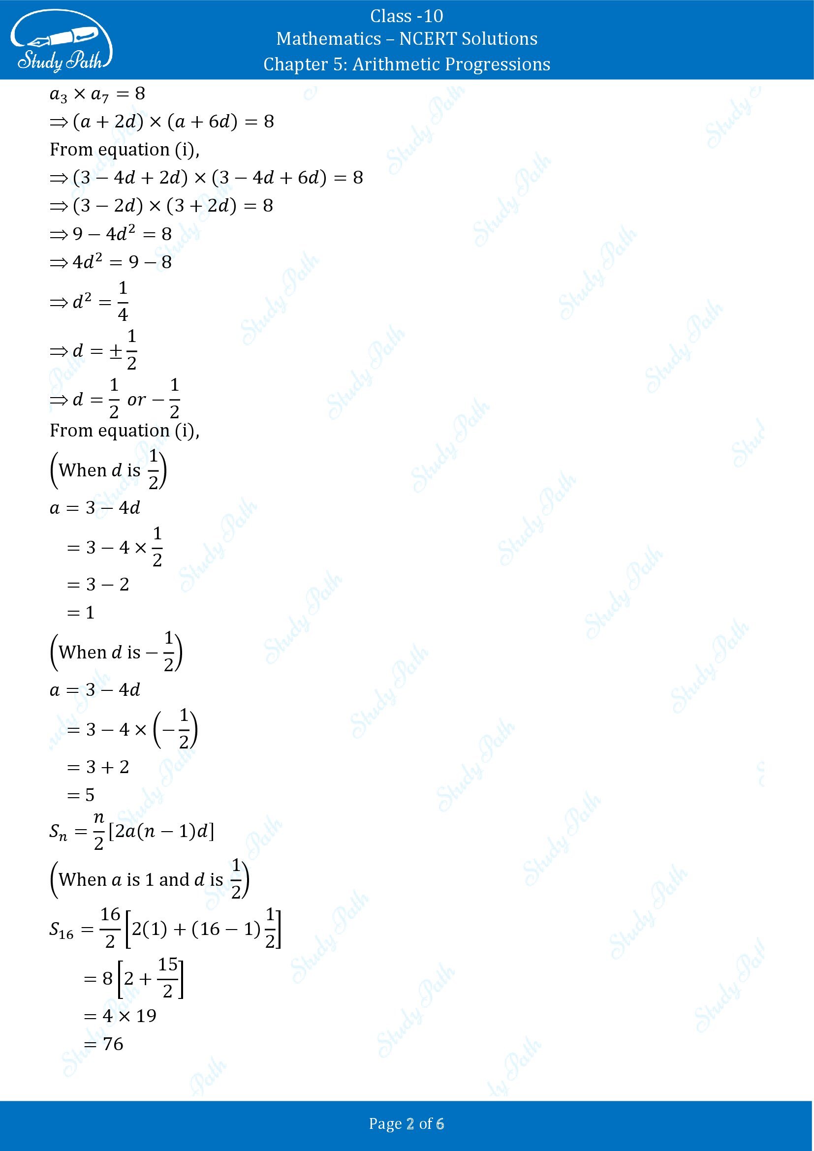 NCERT Solutions for Class 10 Maths Chapter 5 Arithmetic Progressions Exercise 5.4 00002