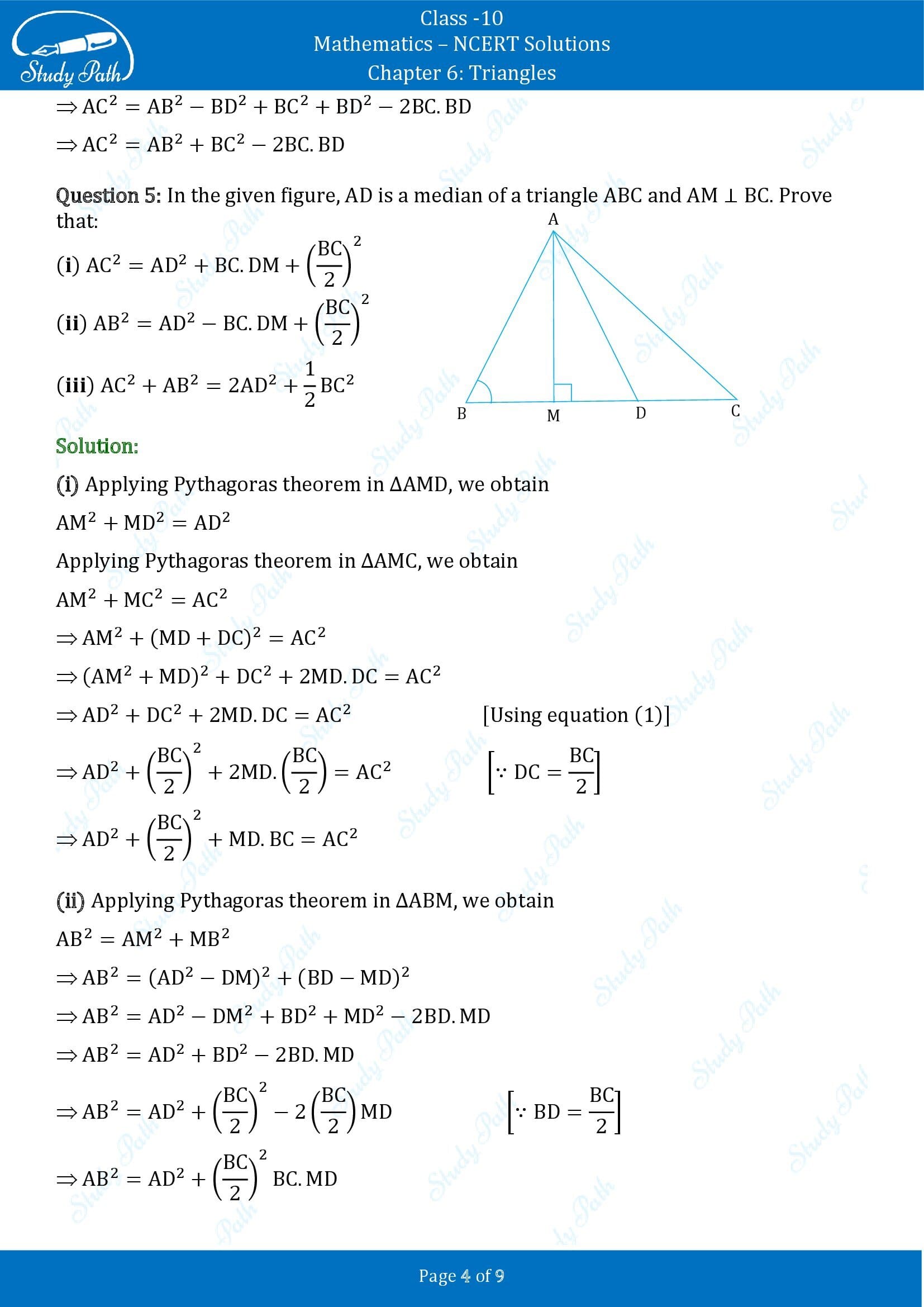 NCERT Solutions for Class 10 Maths Chapter 6 Triangles Exercise 6.6 00004