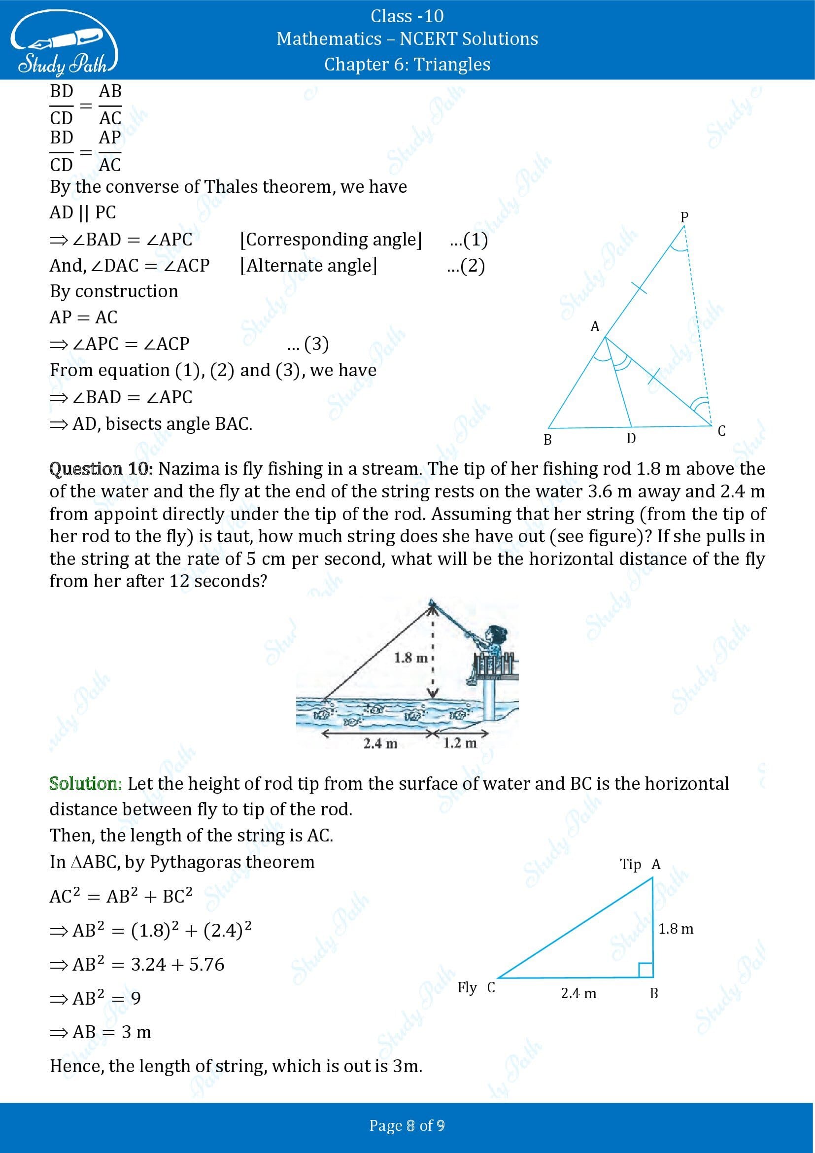 NCERT Solutions for Class 10 Maths Chapter 6 Triangles Exercise 6.6 00008