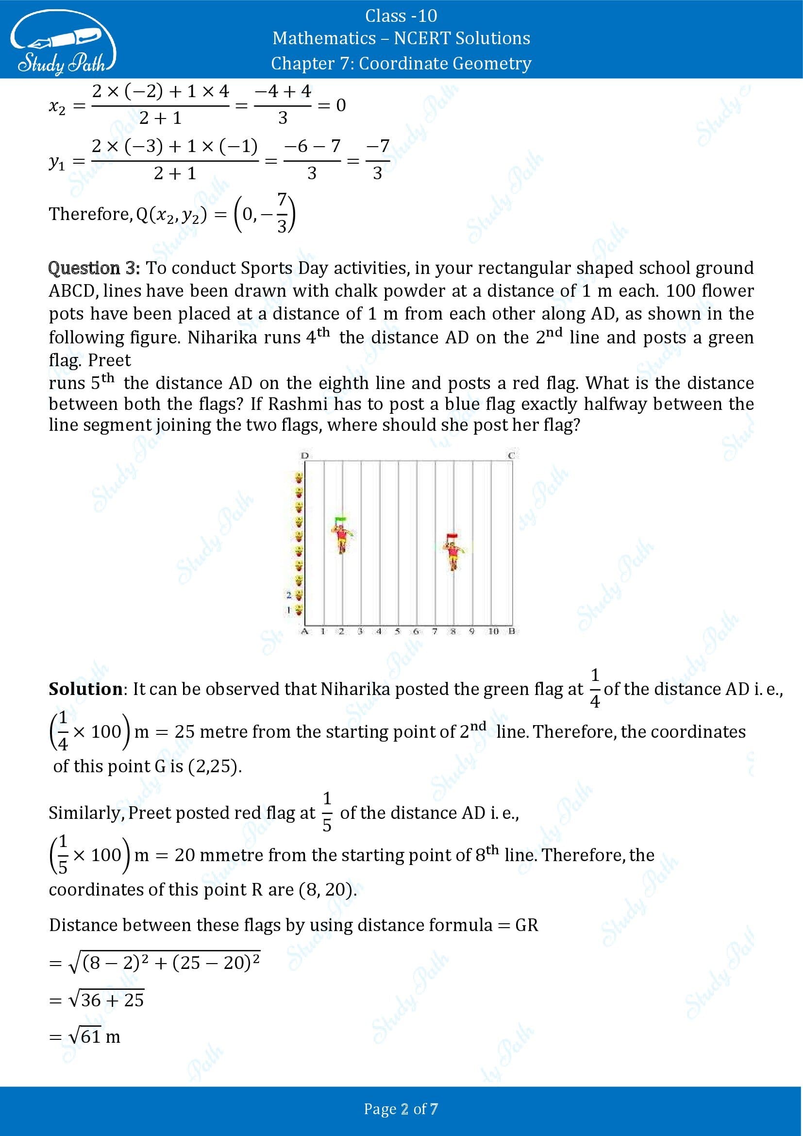 NCERT Solutions for Class 10 Maths Chapter 7 Coordinate Geometry Exercise 7.2 00002