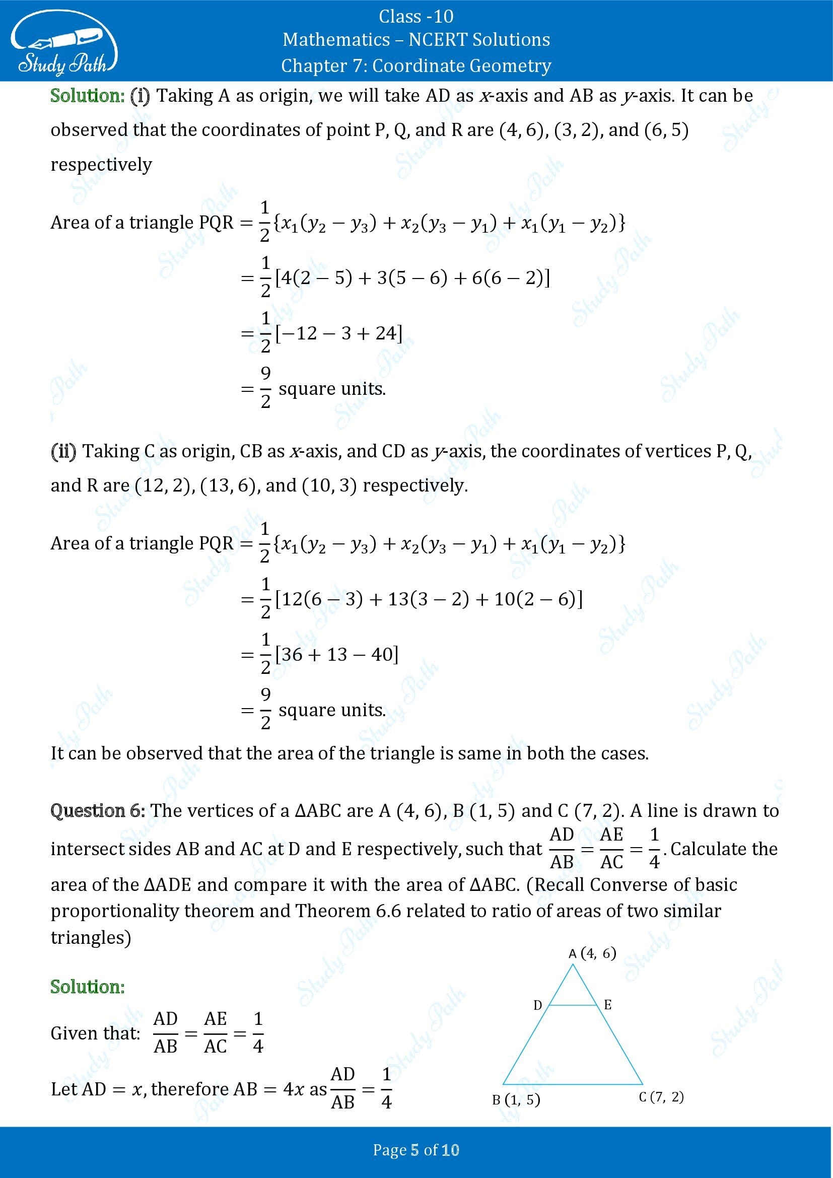 NCERT Solutions for Class 10 Maths Chapter 7 Coordinate Geometry Exercise 7.4 00005