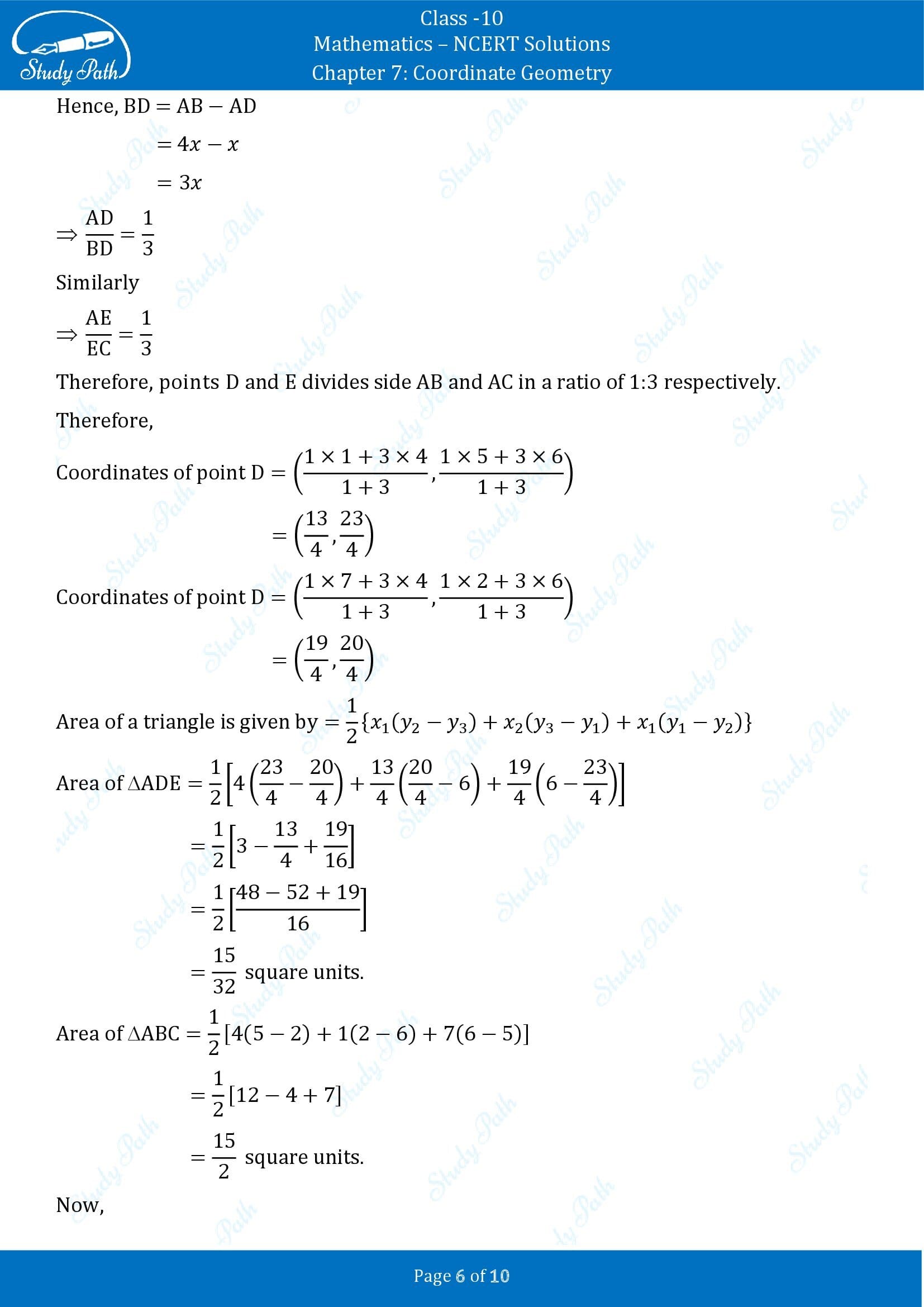 NCERT Solutions for Class 10 Maths Chapter 7 Coordinate Geometry Exercise 7.4 00006