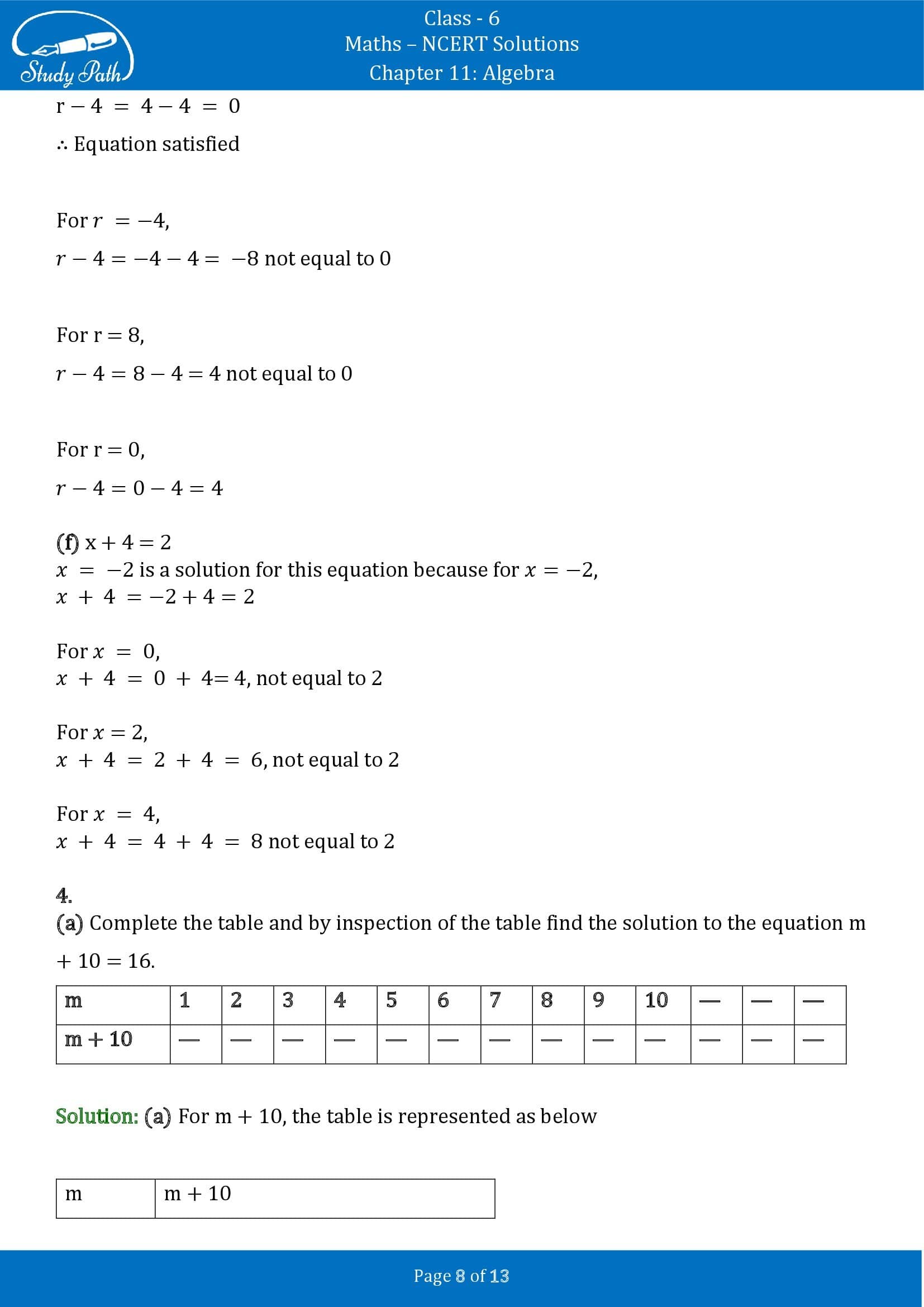 NCERT Solutions for Class 6 Maths Chapter 11 Algebra Exercise 11.5 00008