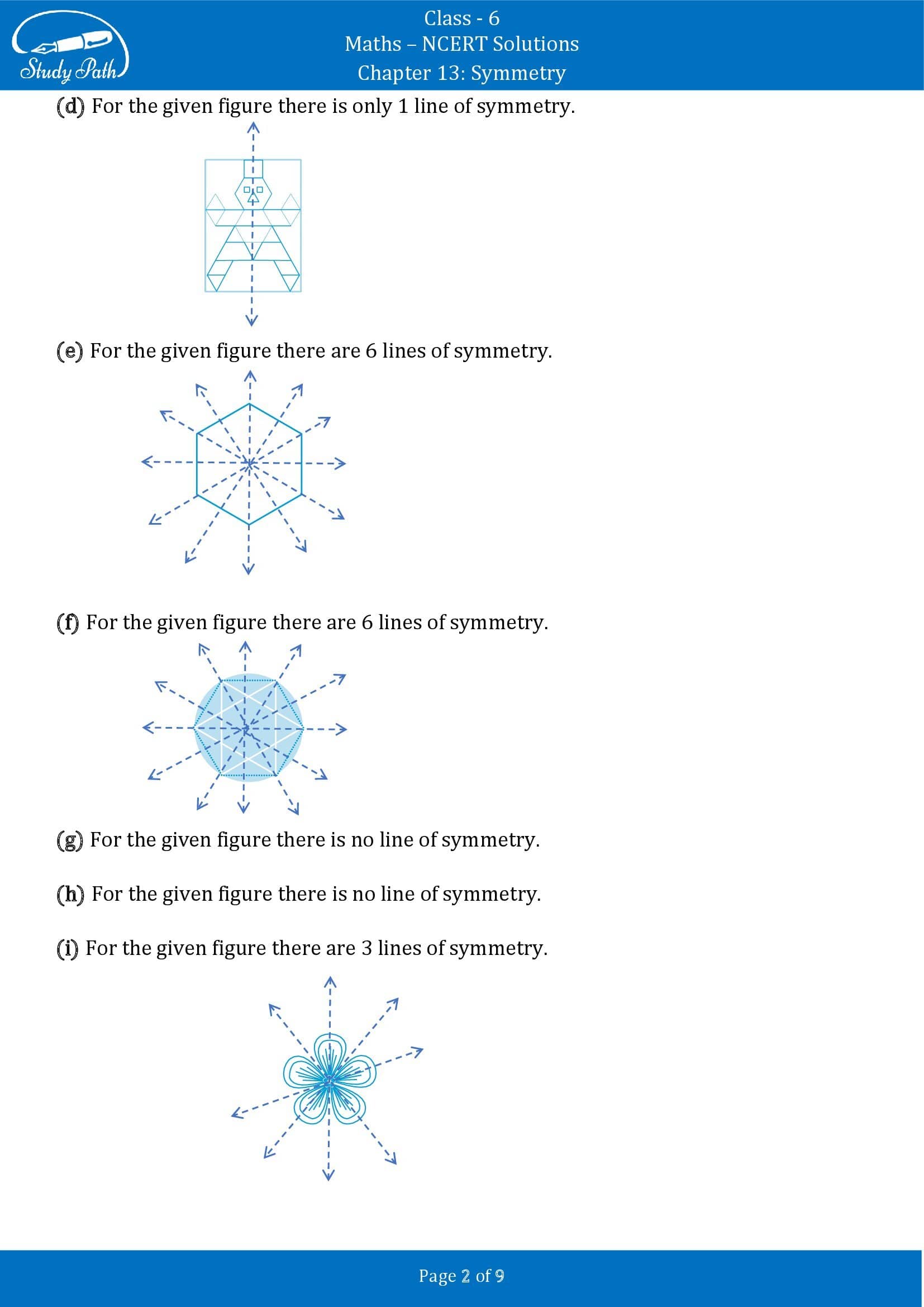 NCERT Solutions for Class 6 Maths Chapter 13 Symmetry Exercise 13.2 00002