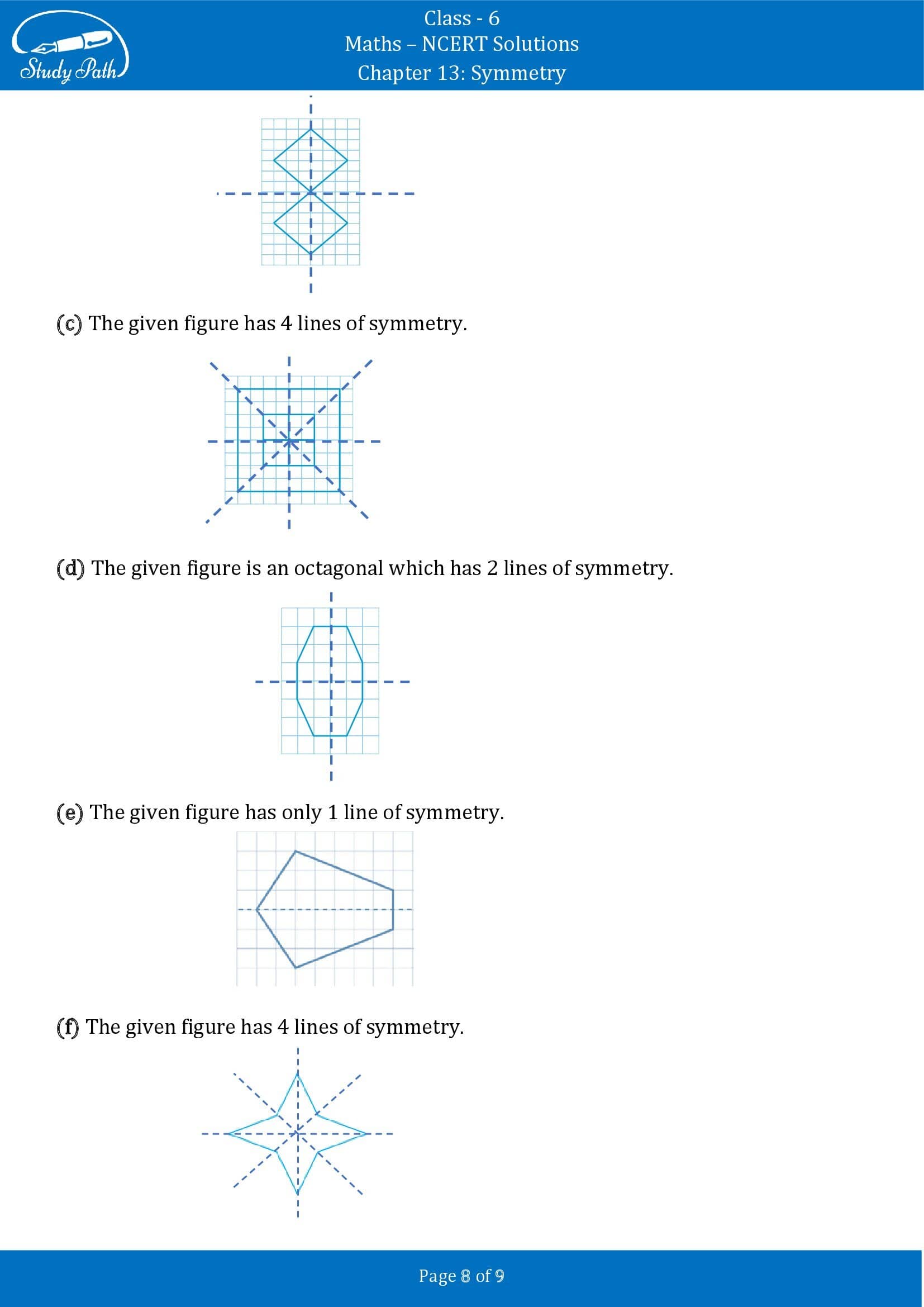 NCERT Solutions for Class 6 Maths Chapter 13 Symmetry Exercise 13.2 00008