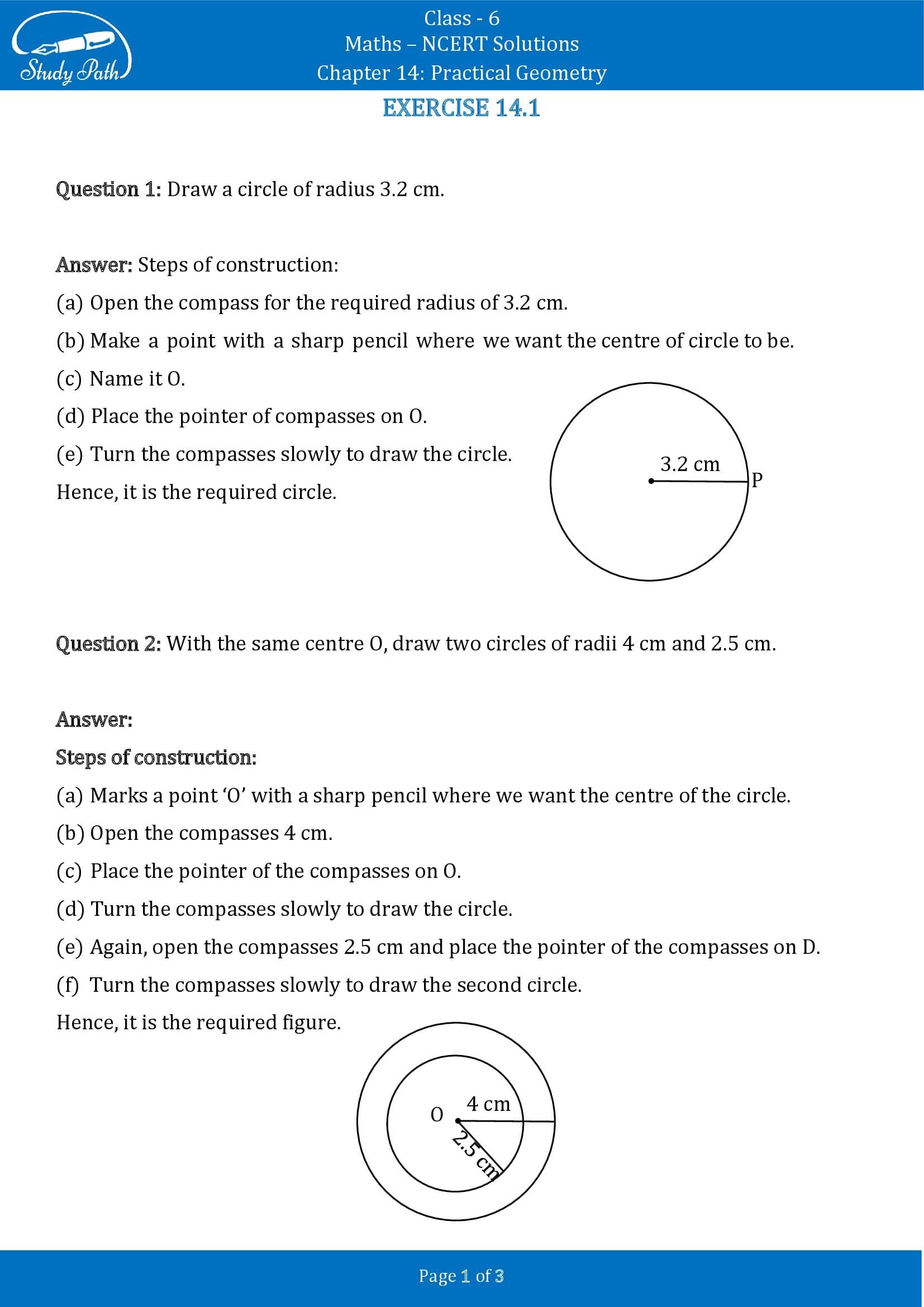 NCERT Solutions for Class 6 Maths Chapter 14 Practical Geometry Exercise 14.1 00001