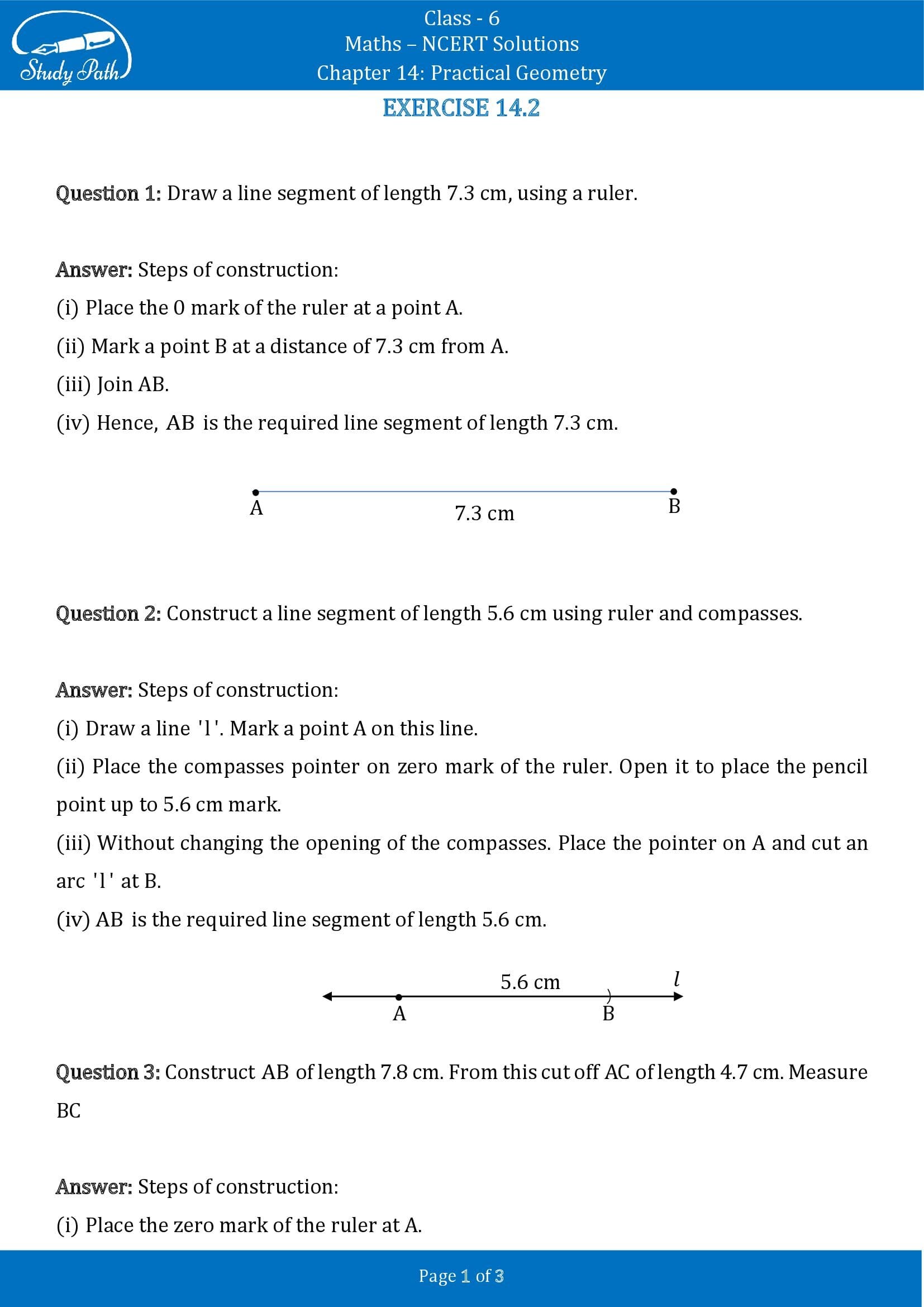 NCERT Solutions for Class 6 Maths Chapter 14 Practical Geometry Exercise 14.2 00001