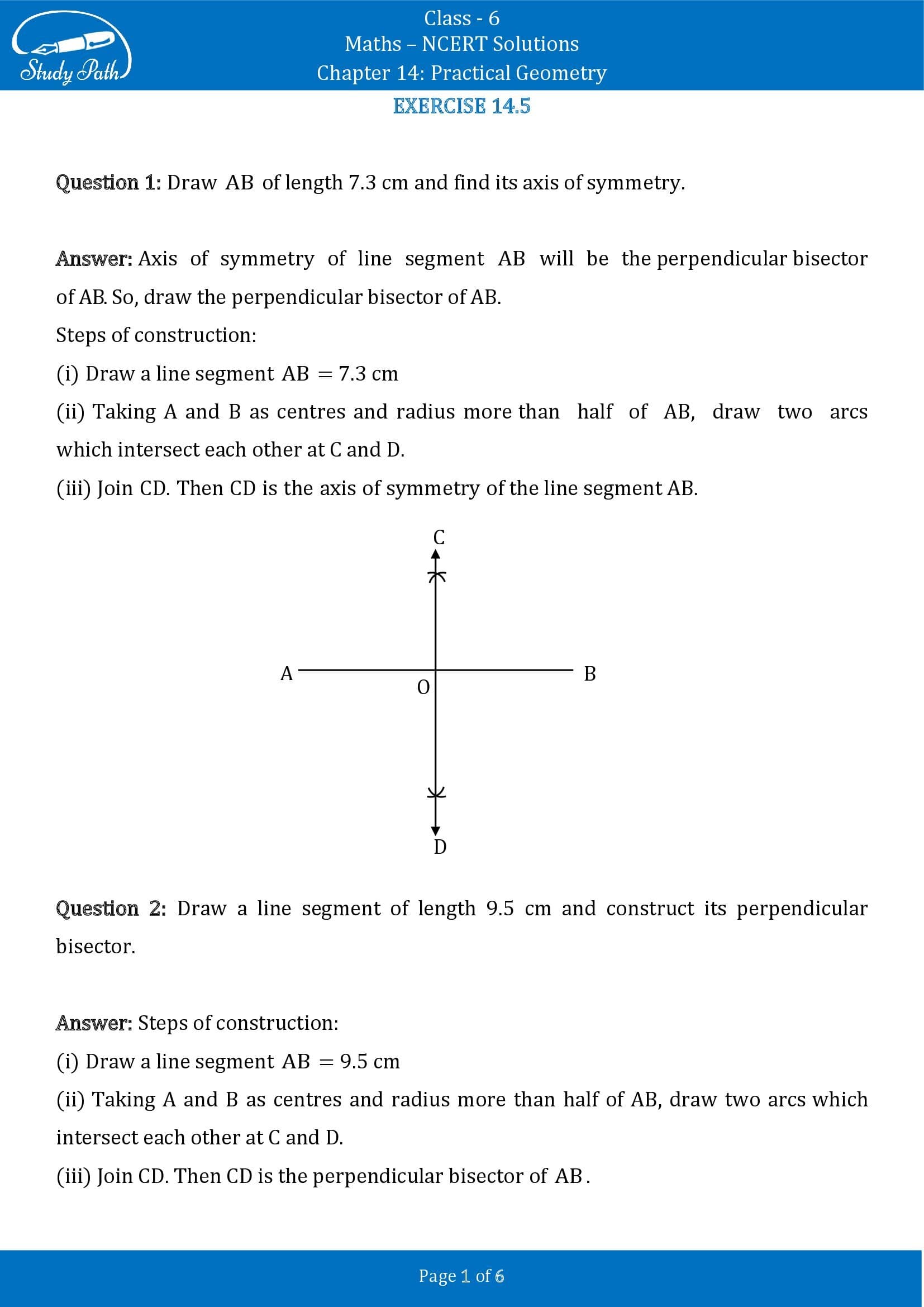 NCERT Solutions for Class 6 Maths Chapter 14 Practical Geometry Exercise 14.5 00001