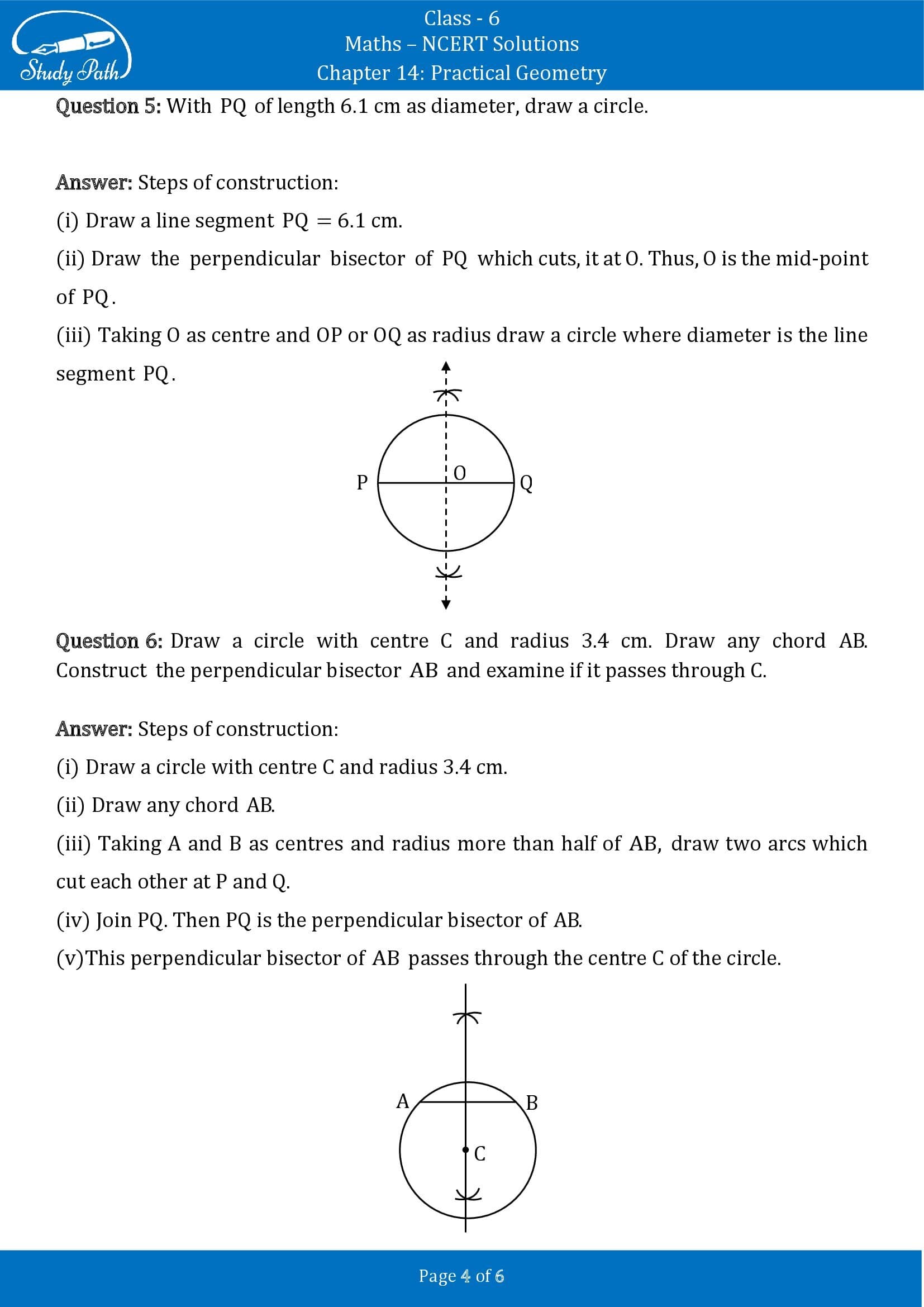 NCERT Solutions for Class 6 Maths Chapter 14 Practical Geometry Exercise 14.5 00004