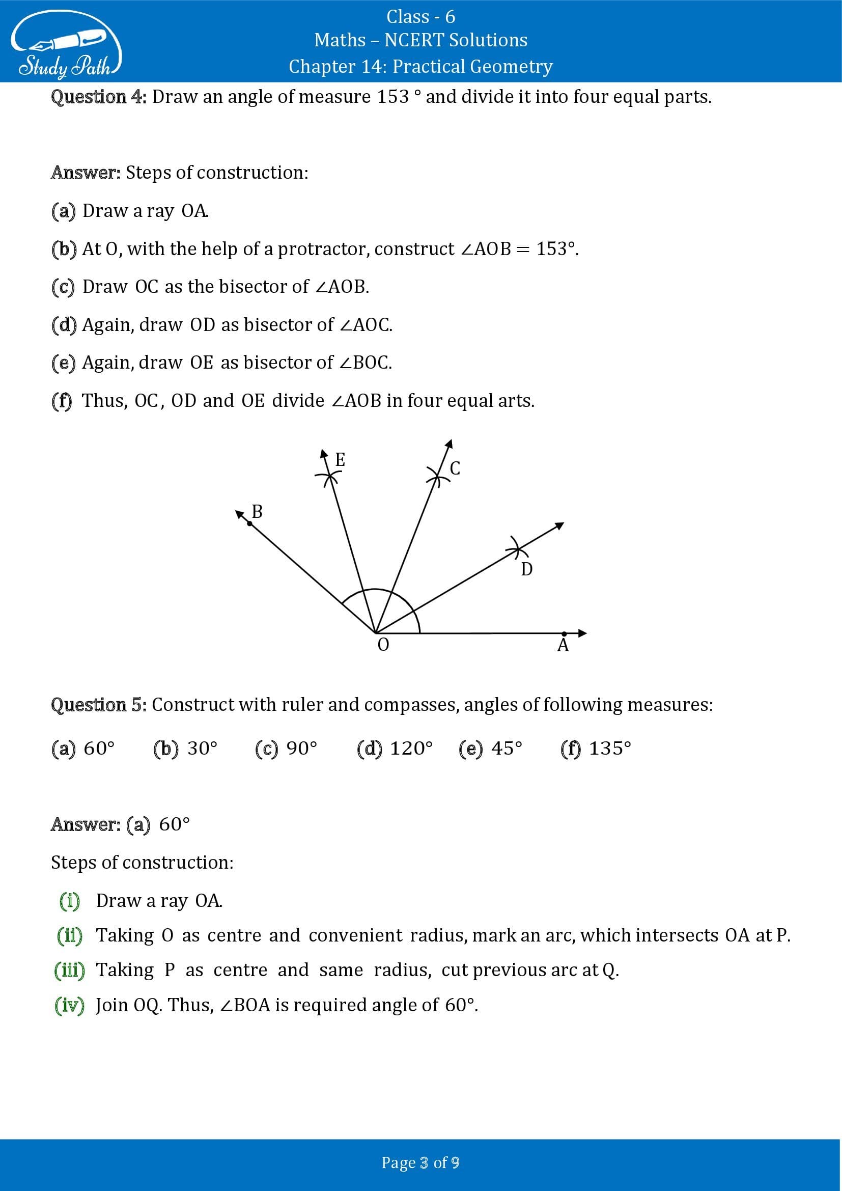 NCERT Solutions for Class 6 Maths Chapter 14 Practical Geometry Exercise 14.6 00003
