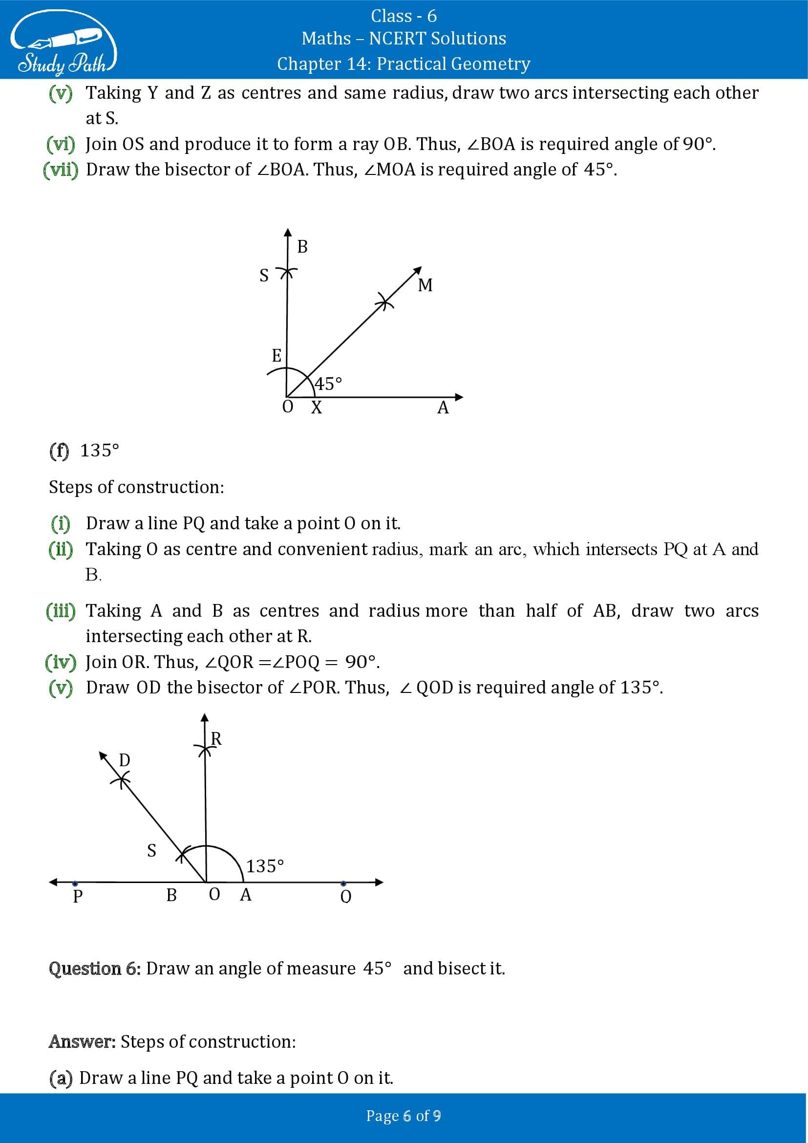 NCERT Solutions for Class 6 Maths Chapter 14 Practical Geometry Exercise 14.6 00006